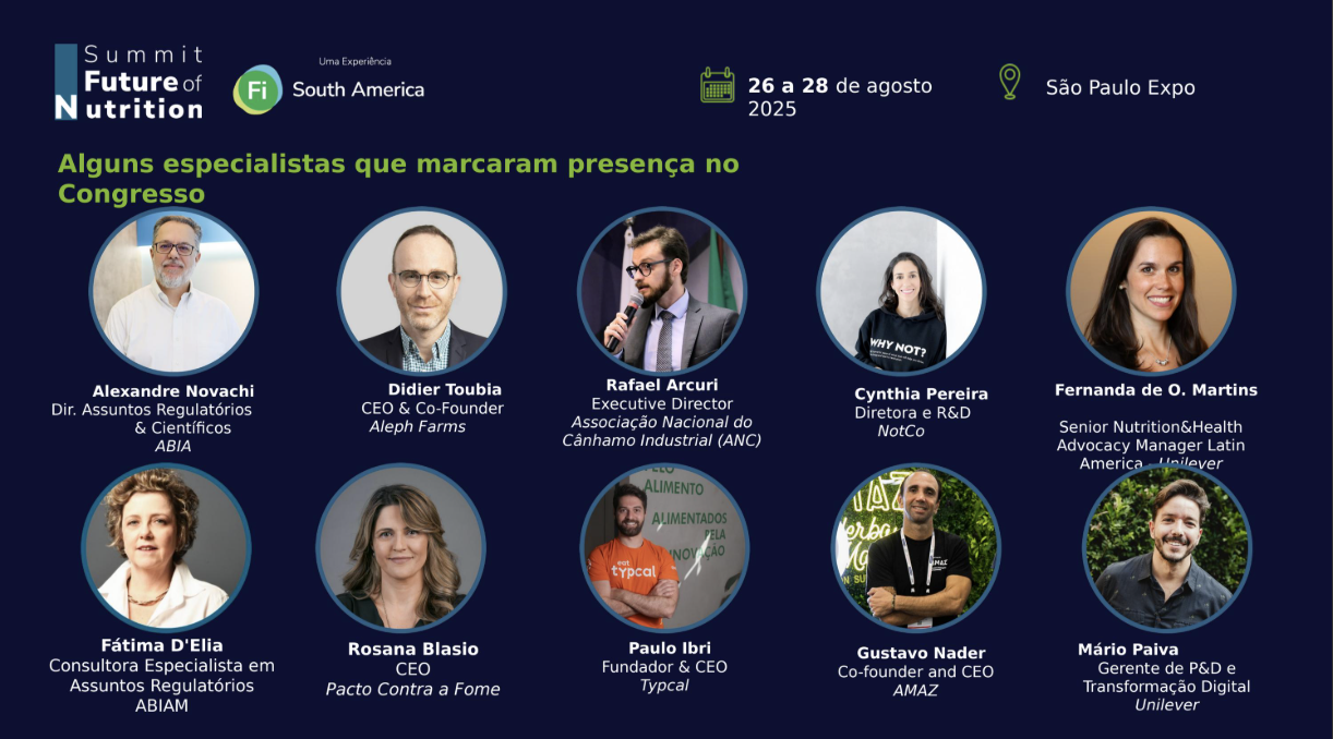 Speaker at the Future of Nutrition Summit Brasil 2025.

Part of the Fi South America ecosystem — one of Latin America’s leading industry platforms for ingredients, R&D, and food system innovation.

Contributing perspectives on how biodiversity and re