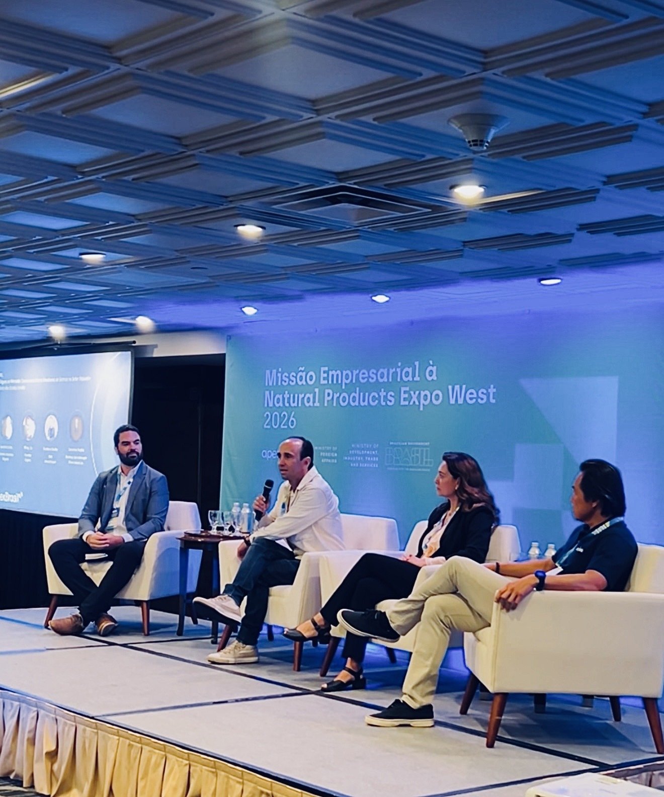 Speaker at Opening Seminar — Brazilian Business Mission at Expo West 2026.

Sharing the stage with leaders across government, trade, and industry to discuss the future of Brazilian brands in the U.S. natural products sector.

The conversation focused