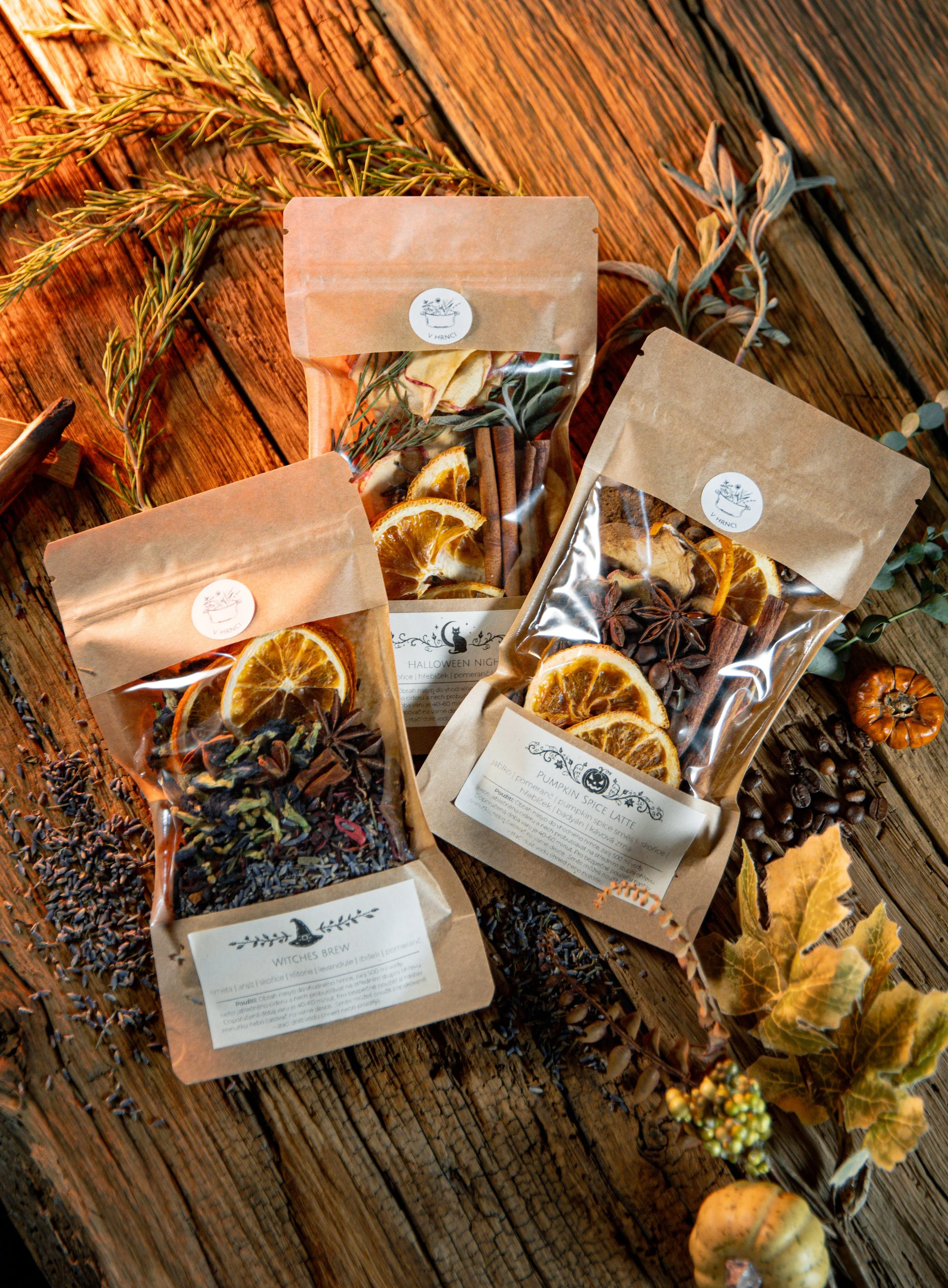 Podzimní Simmer pot trio /HALLOWEEN NIGHT, PUMPKIN SPICE LATTE, WITCHES BREW/