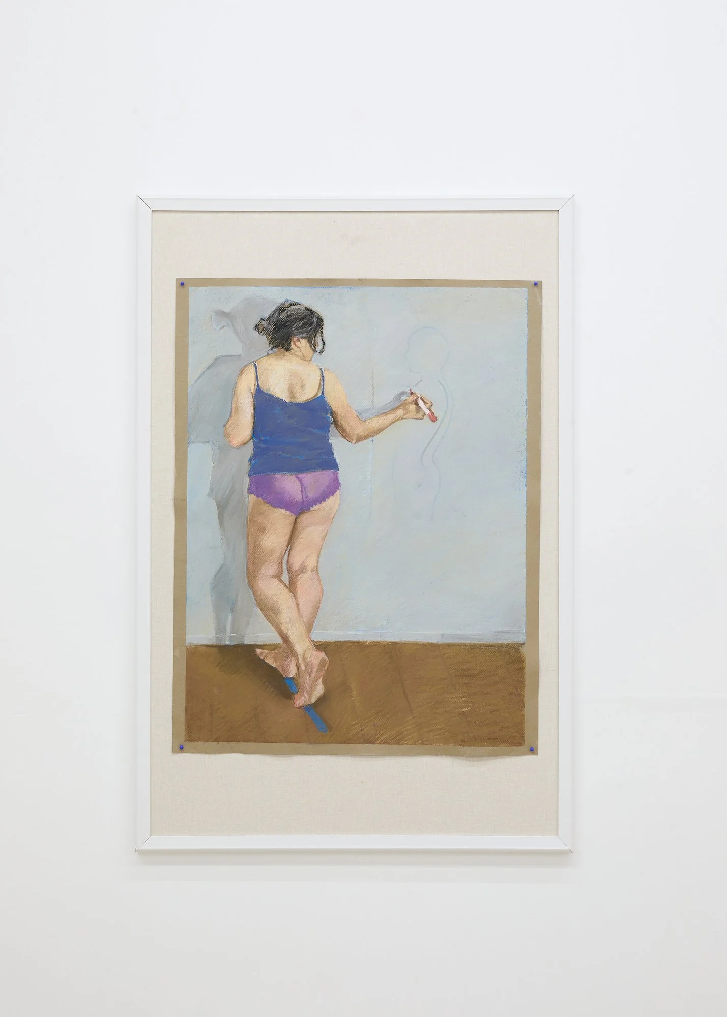 'Question of Audience,' 2026. Pastel on paper. 