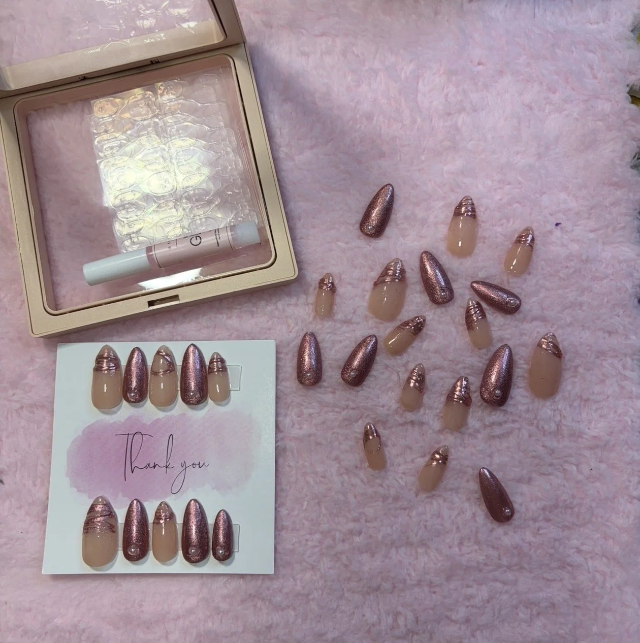 Rose Gold Holiday Nails