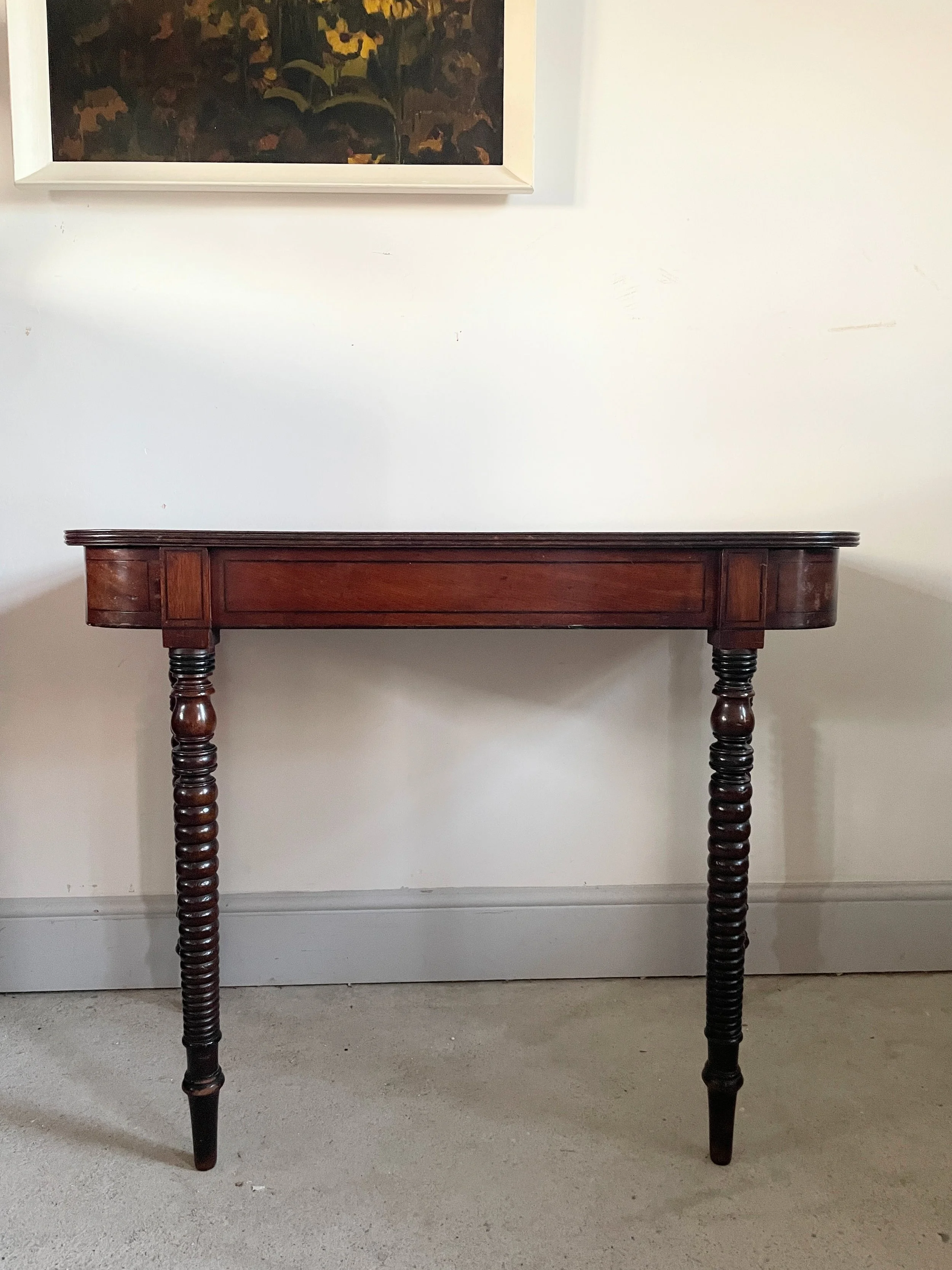 A George IV mahogany inlaid side table