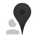 Icon of a person with a location pin above their head