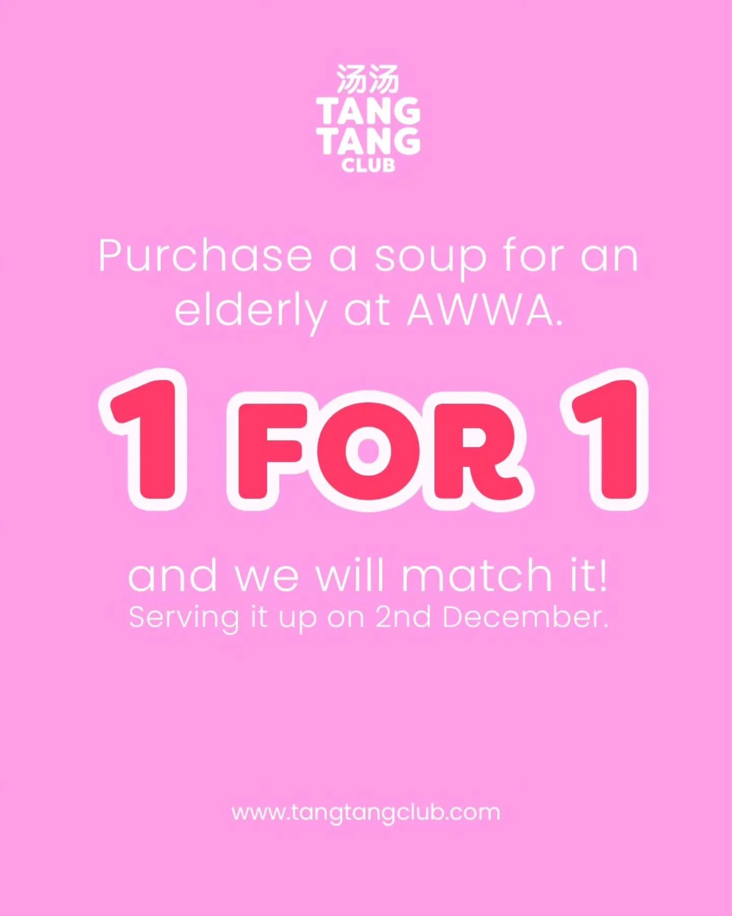 We&rsquo;re getting ready to serve 70 elderly at AWWA on 2nd December, and thanks to all of you, we&rsquo;ve already saved 41 tubs since our launch in September ⭐️

We just need a little more to reach our goal, so we&rsquo;re boosting efforts with a 