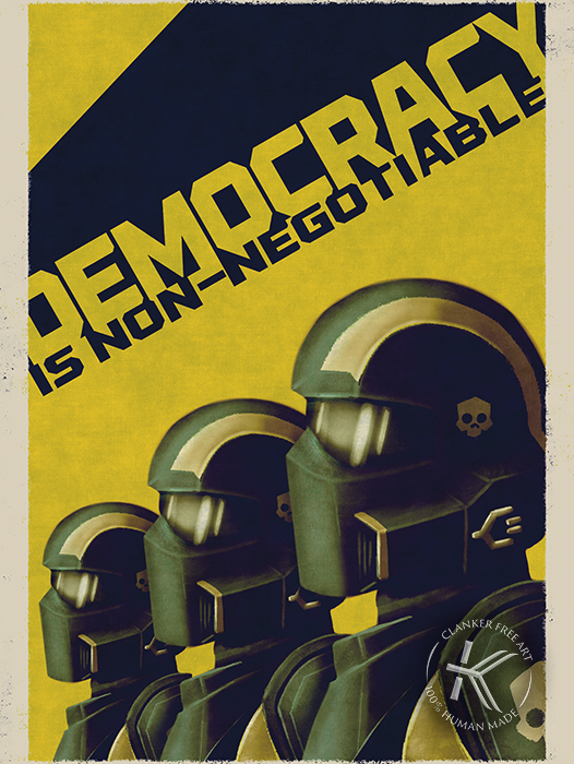Mandatory Democracy | Helldivers 2 Propaganda Poster