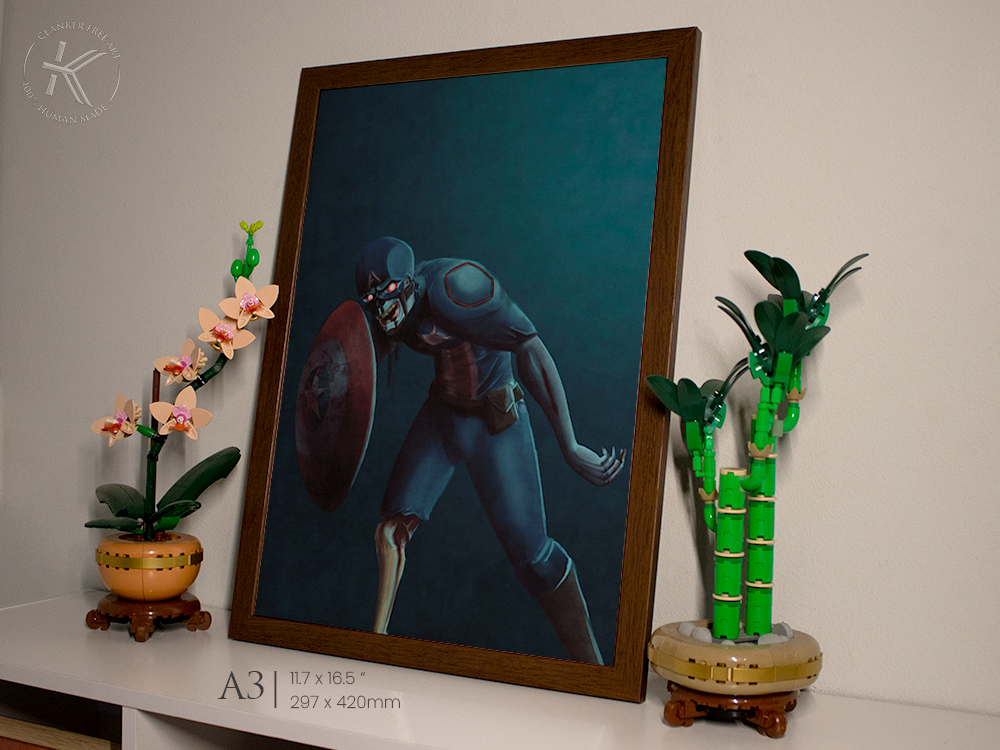 Zombie Captain America | Marvel Zombies Inspired artwork