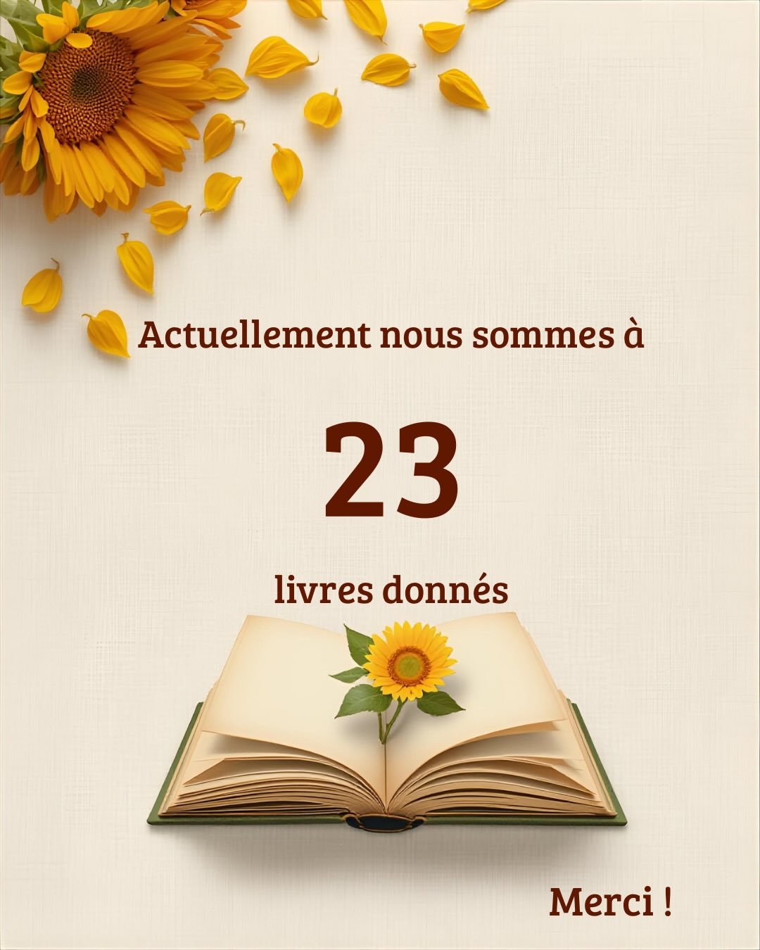 Premier don de livres !