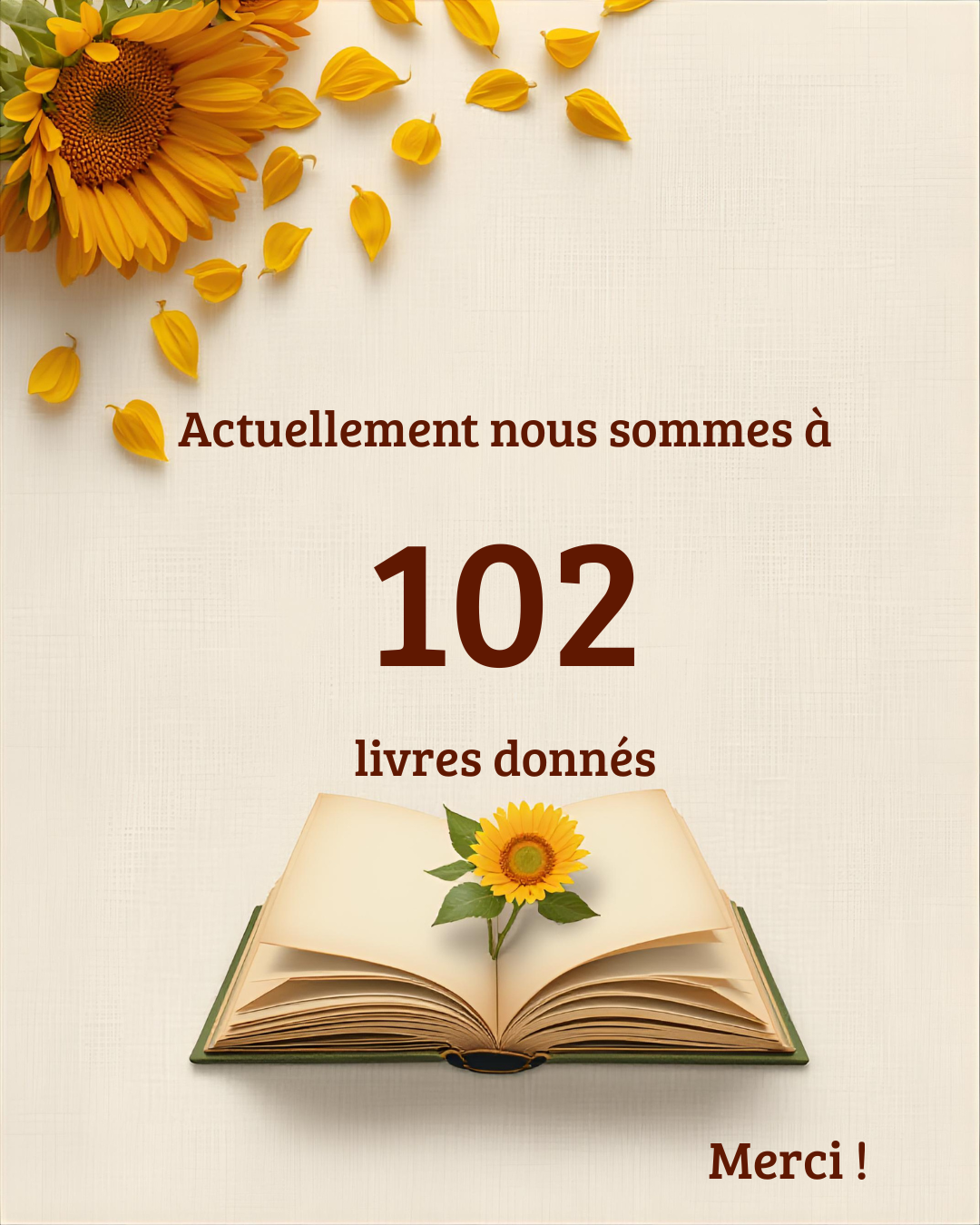 Actuellement nous sommes à 30 livres donnés.png