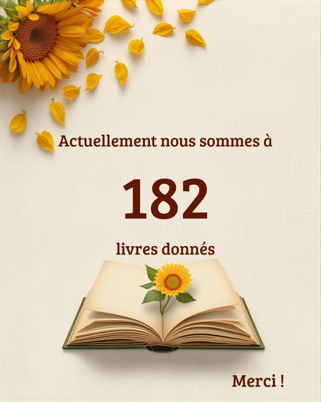 182 livres donnés !