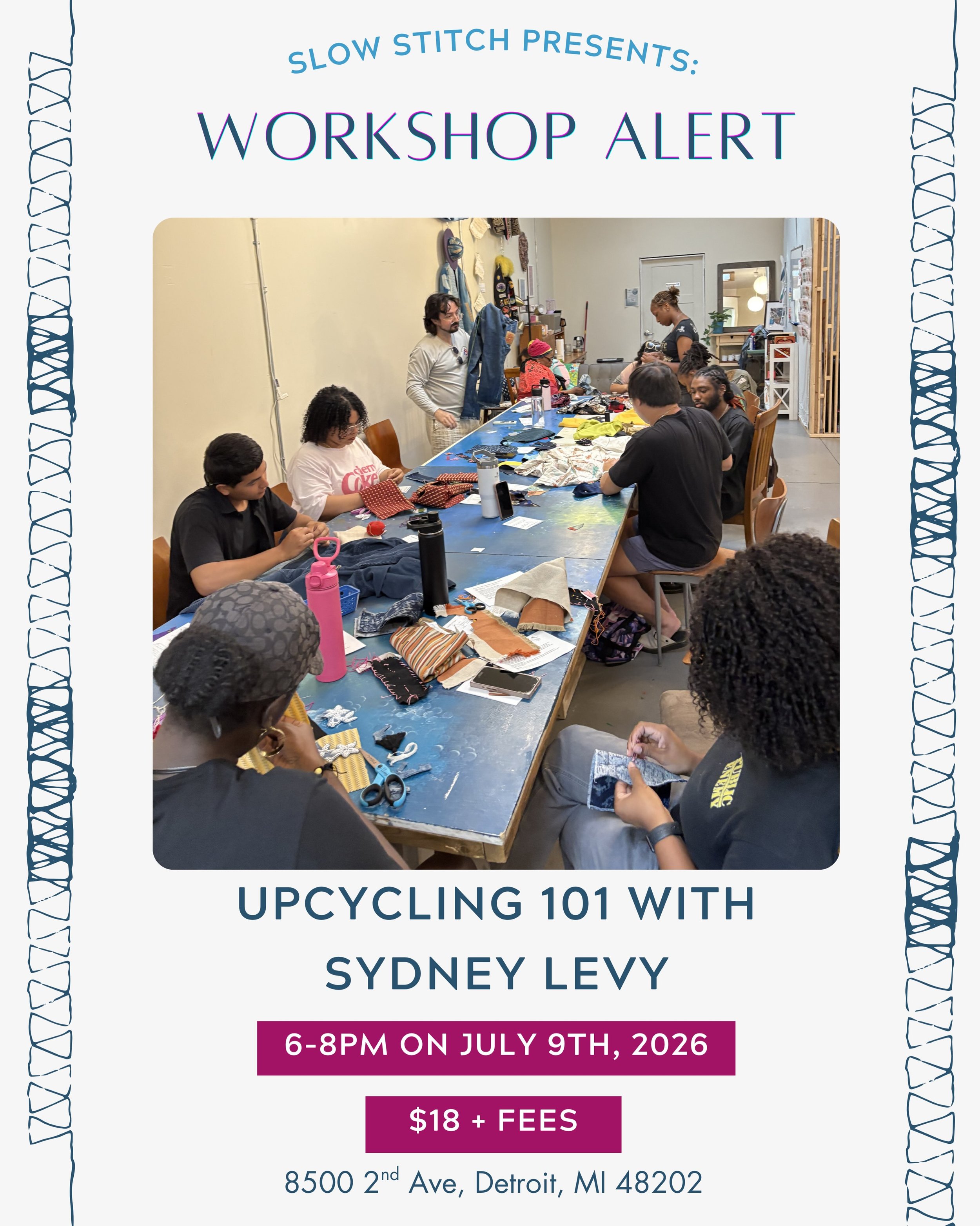 Join us this Thursday for Upcycling 101!! DM @sydneyl3vy directly to secure your spot. Don&rsquo;t forget to bring an item to mend 🪡🧵

#SlowStitchDetroit #FashionEducation #CreativeYouthDevelopment #MACC #SlowFashion 

This activity is supported in