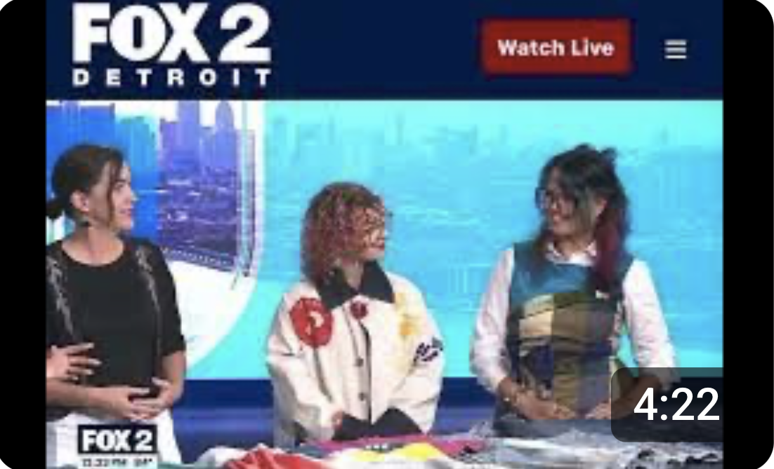 Slow Stitch is Featured on Fox 2 News Celebrating National Sewing Month 