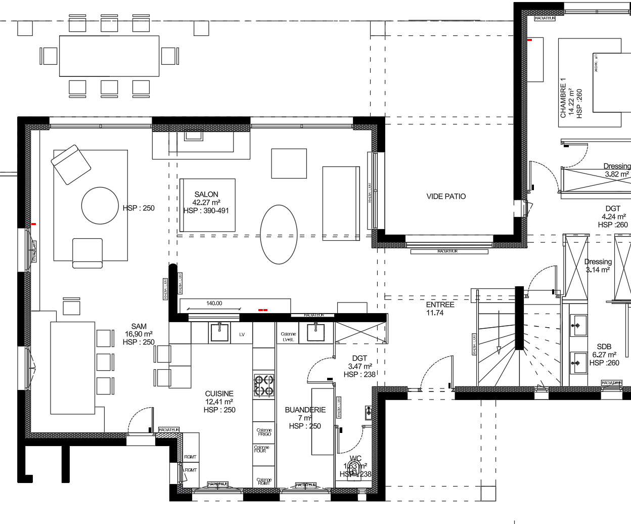 Plan projet prestation architecture d'intérieur phase 1