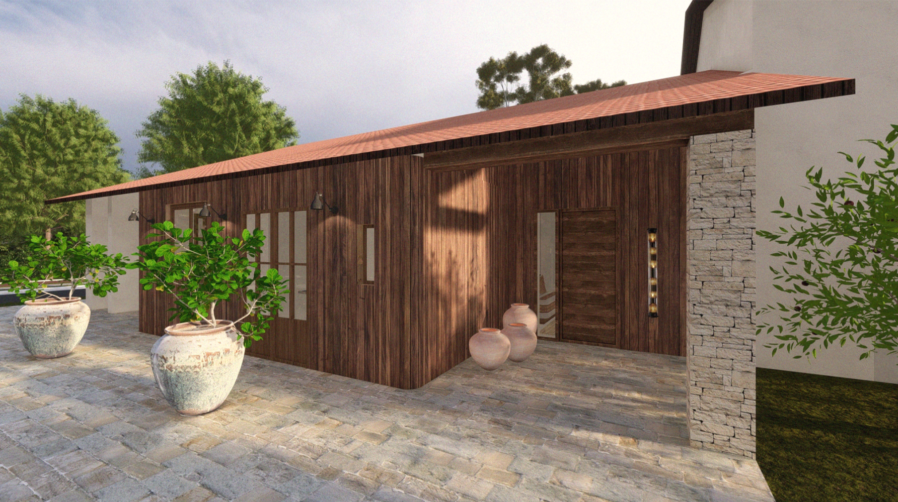 Projet architecture d'intérieur rénovation complète façade