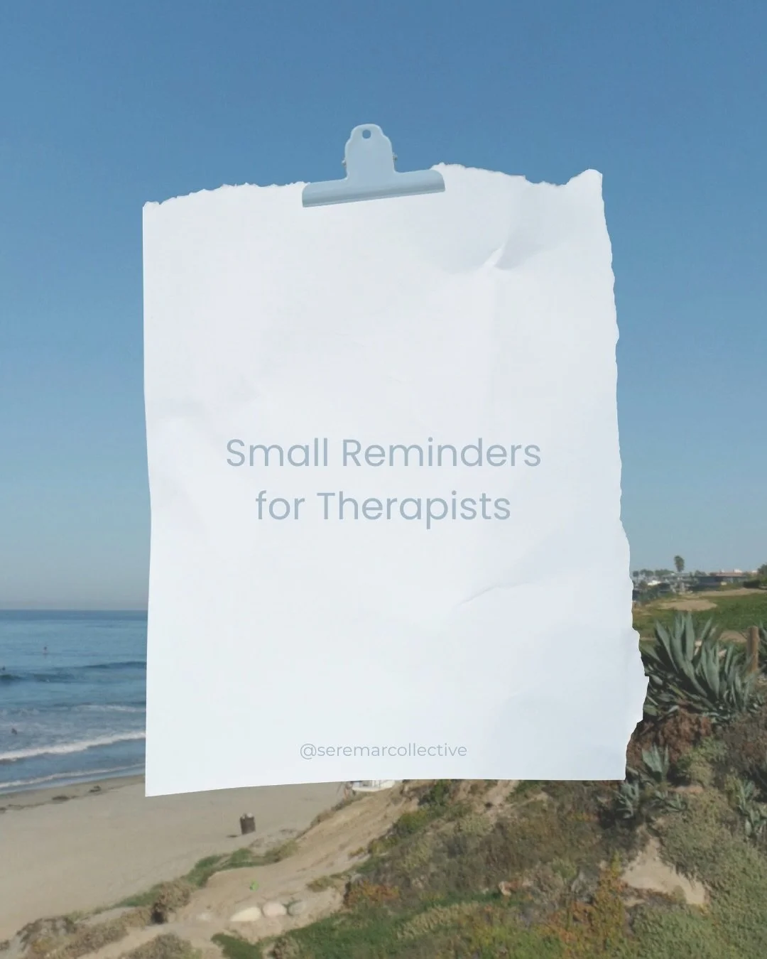 A few little reminders for the days when being a therapist feels heavier than usual.

You can be deeply committed to your clients &amp; need rest. You can be a skilled therapist &amp; still have moments of uncertainty. You can care deeply without mak