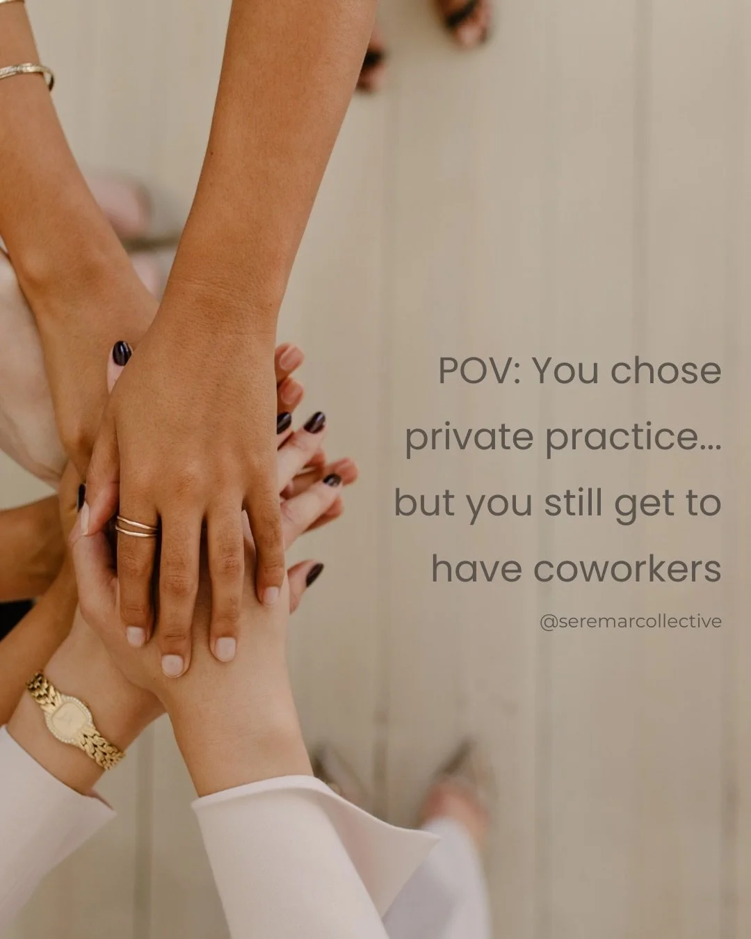 Private practice offers so much freedom, but freedom doesn&rsquo;t have to mean isolation.

There&rsquo;s something special about working alongside therapists who understand the work, are available for a quick consult, celebrate your growth, &amp; re