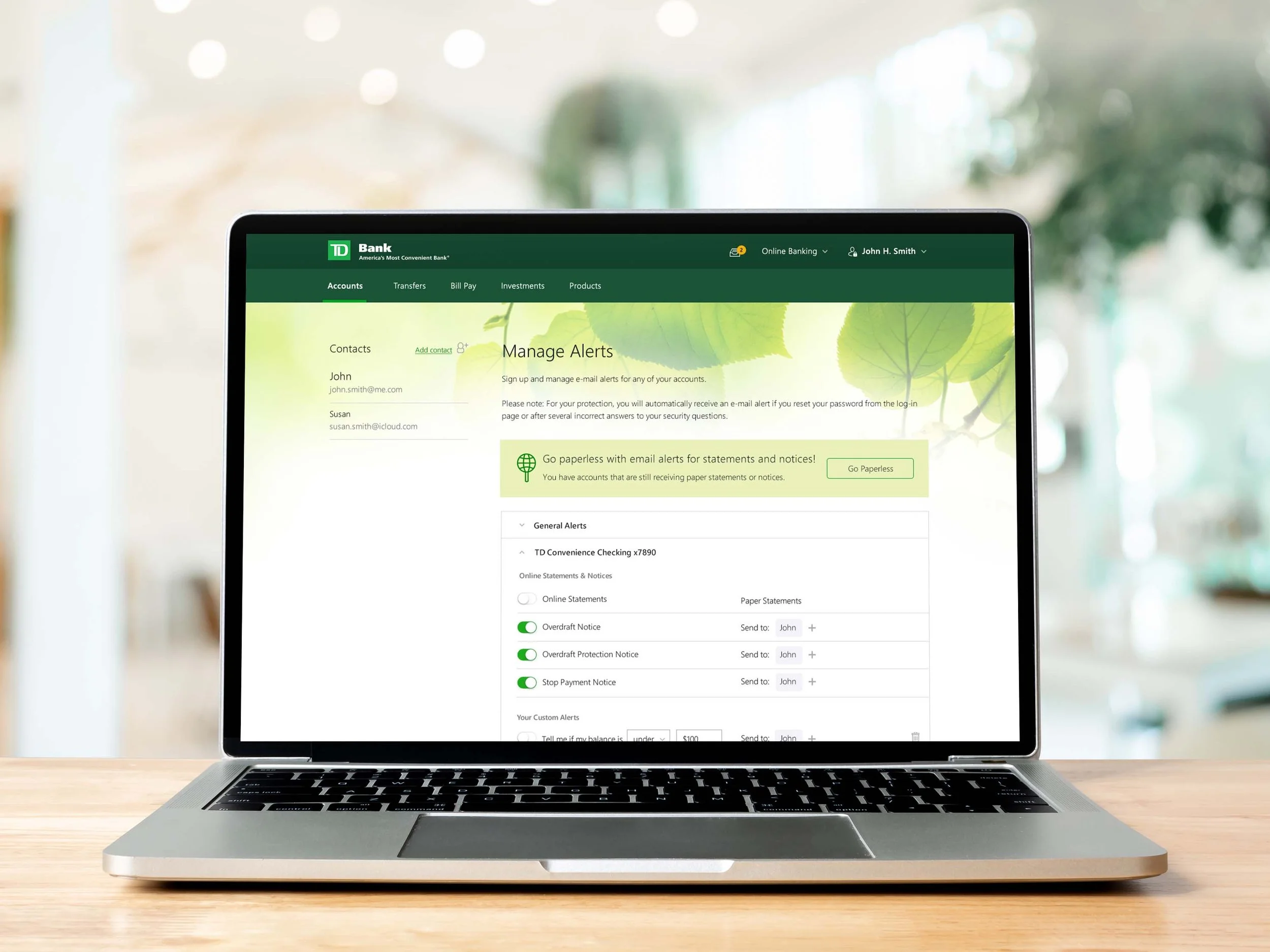 TD Bank Redesign