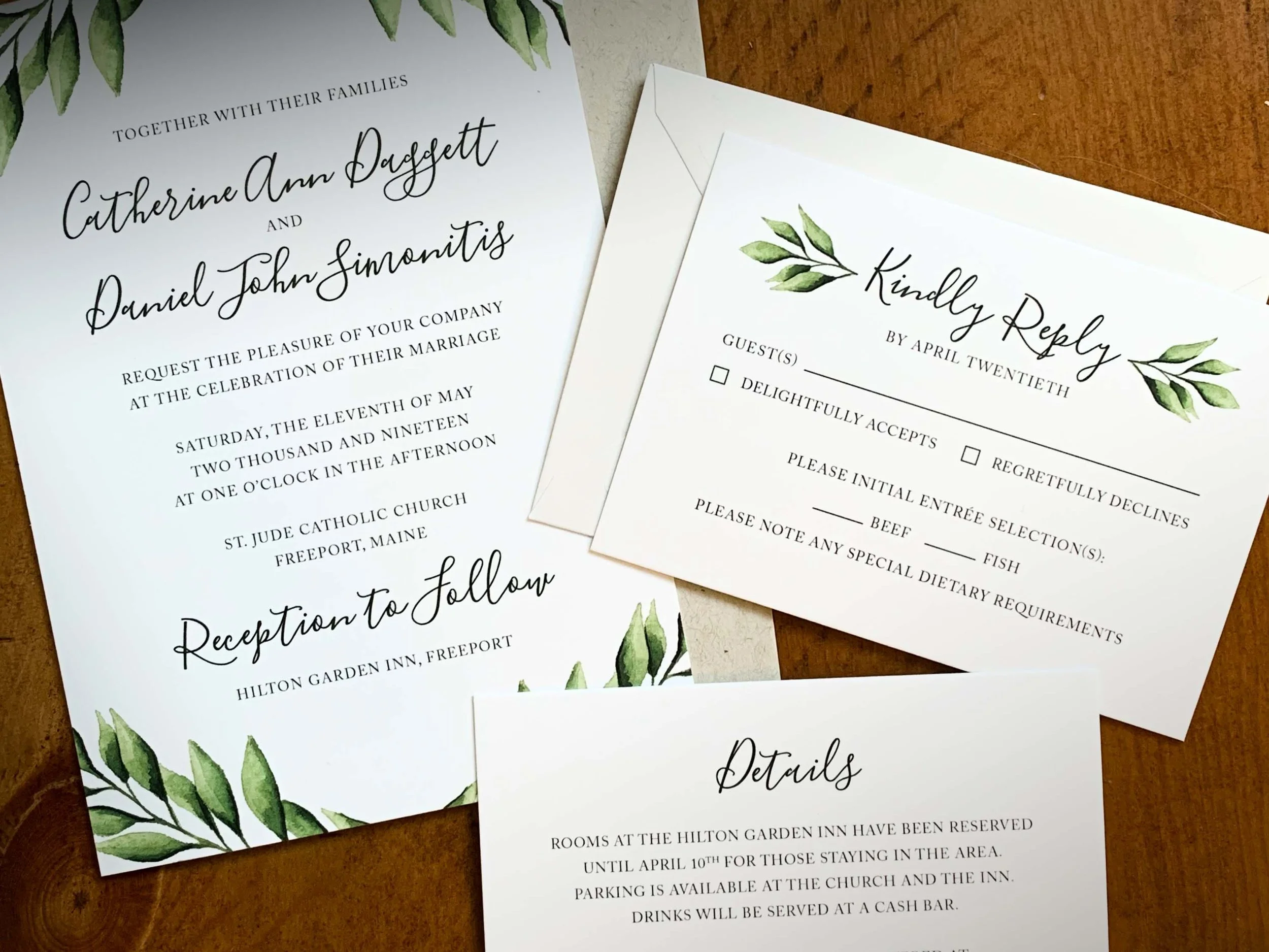 Catherine + Dan Invitation Suite