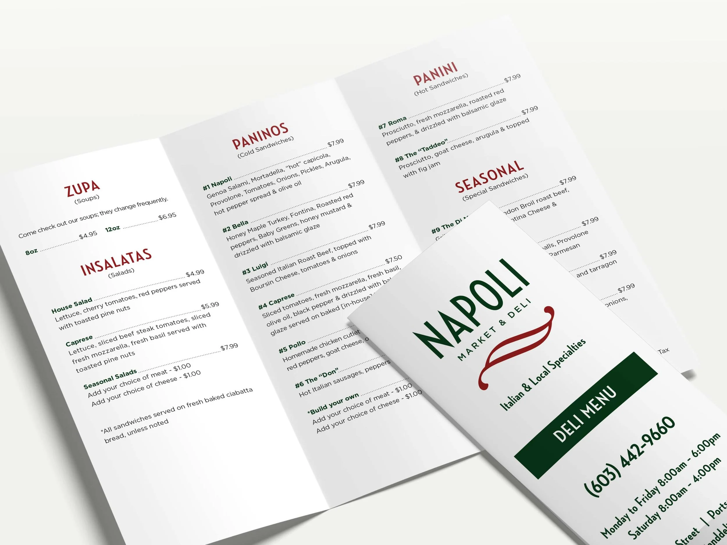 Napoli Menu Redesign