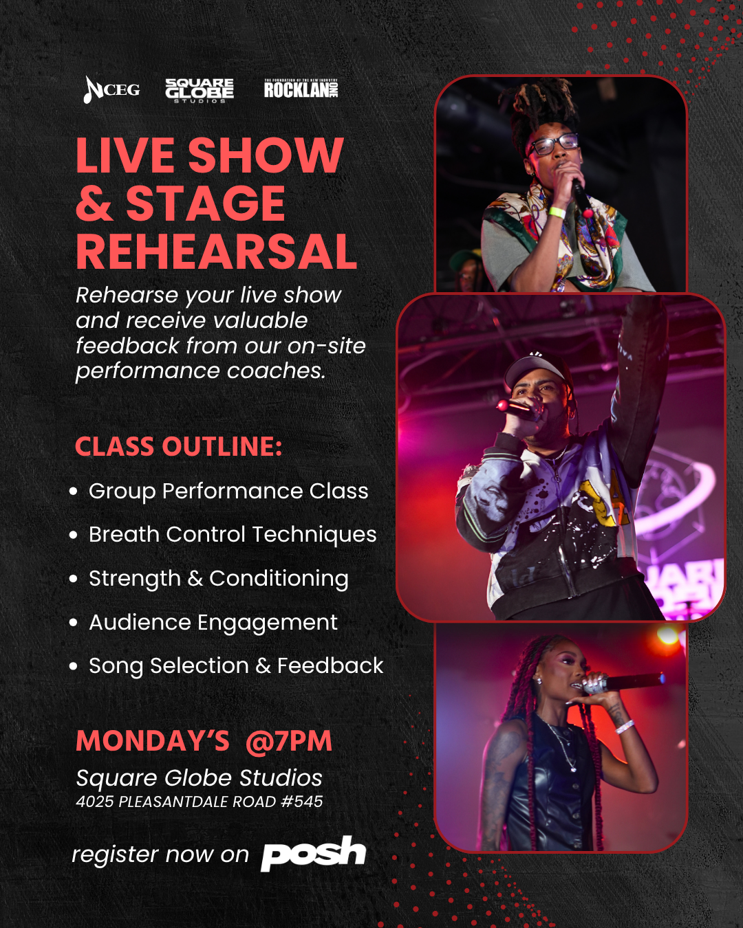 live performance Practice at Square Globe Studios