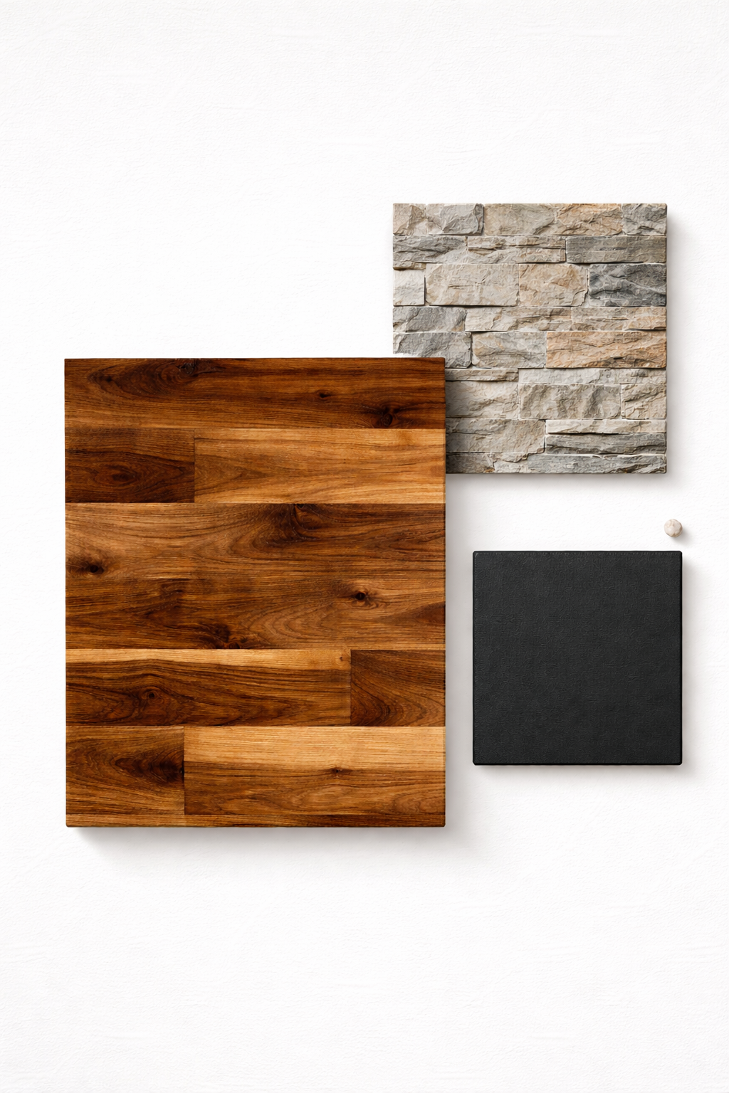 steel, bricks and black walnut treads