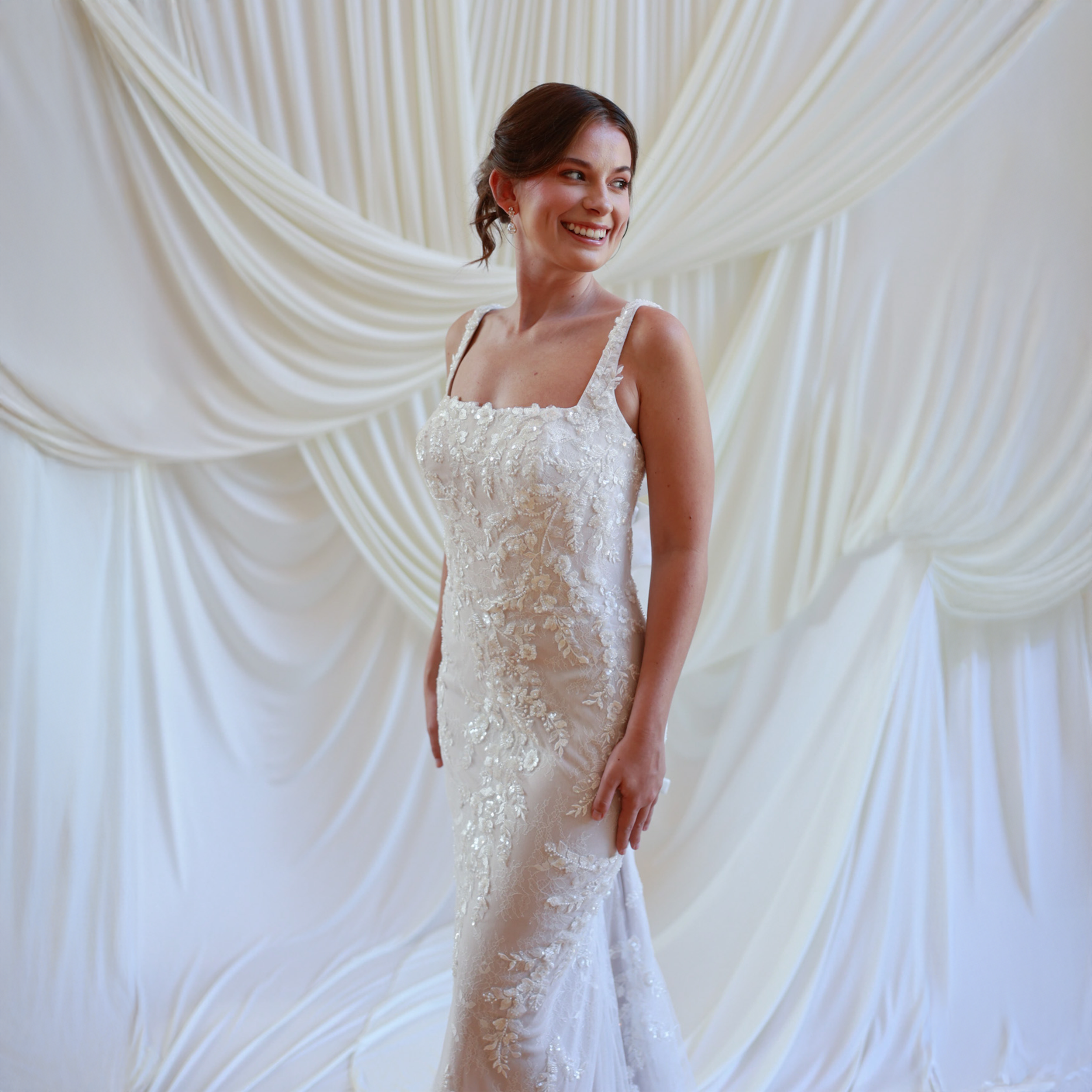 sequins wedding dress