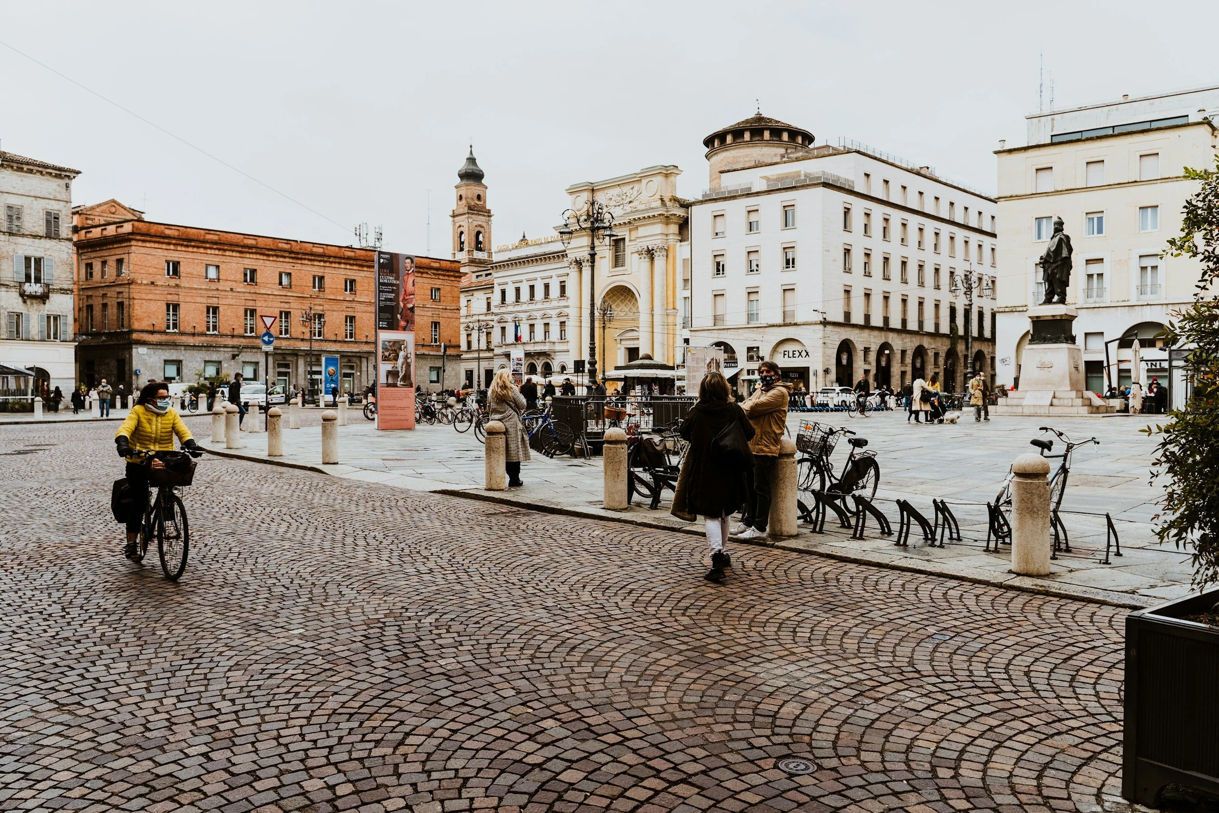 Piazza Garibaldi nel centro storico di Parma