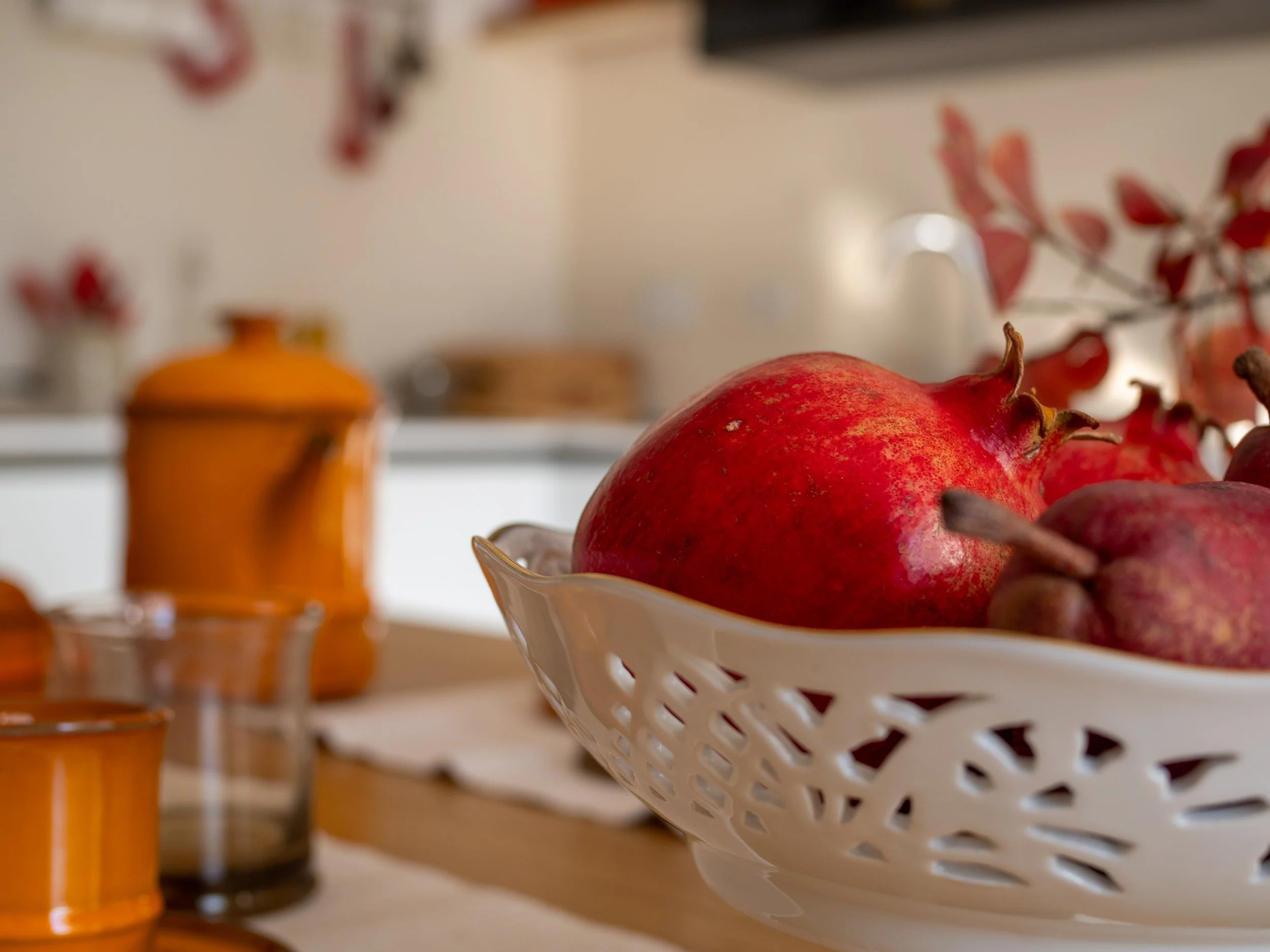 Tavola apparecchiata nella cucina di Casa Roberta