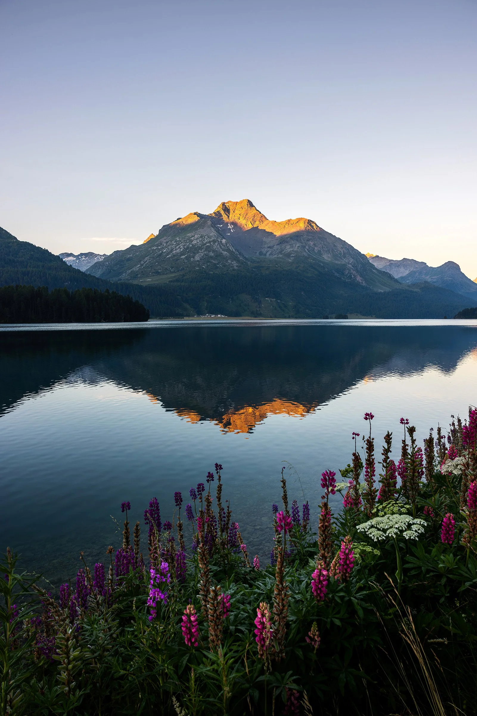 Sommer am Silsersee im Engadin
