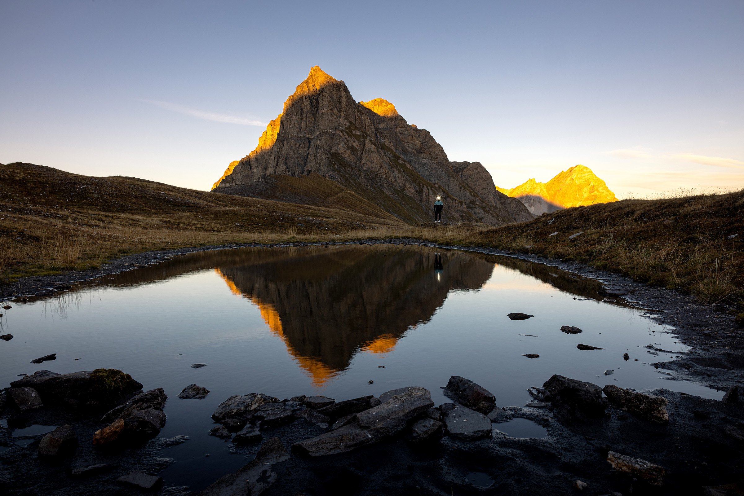 Safierberg im Safiental bei Sonnenuntergang