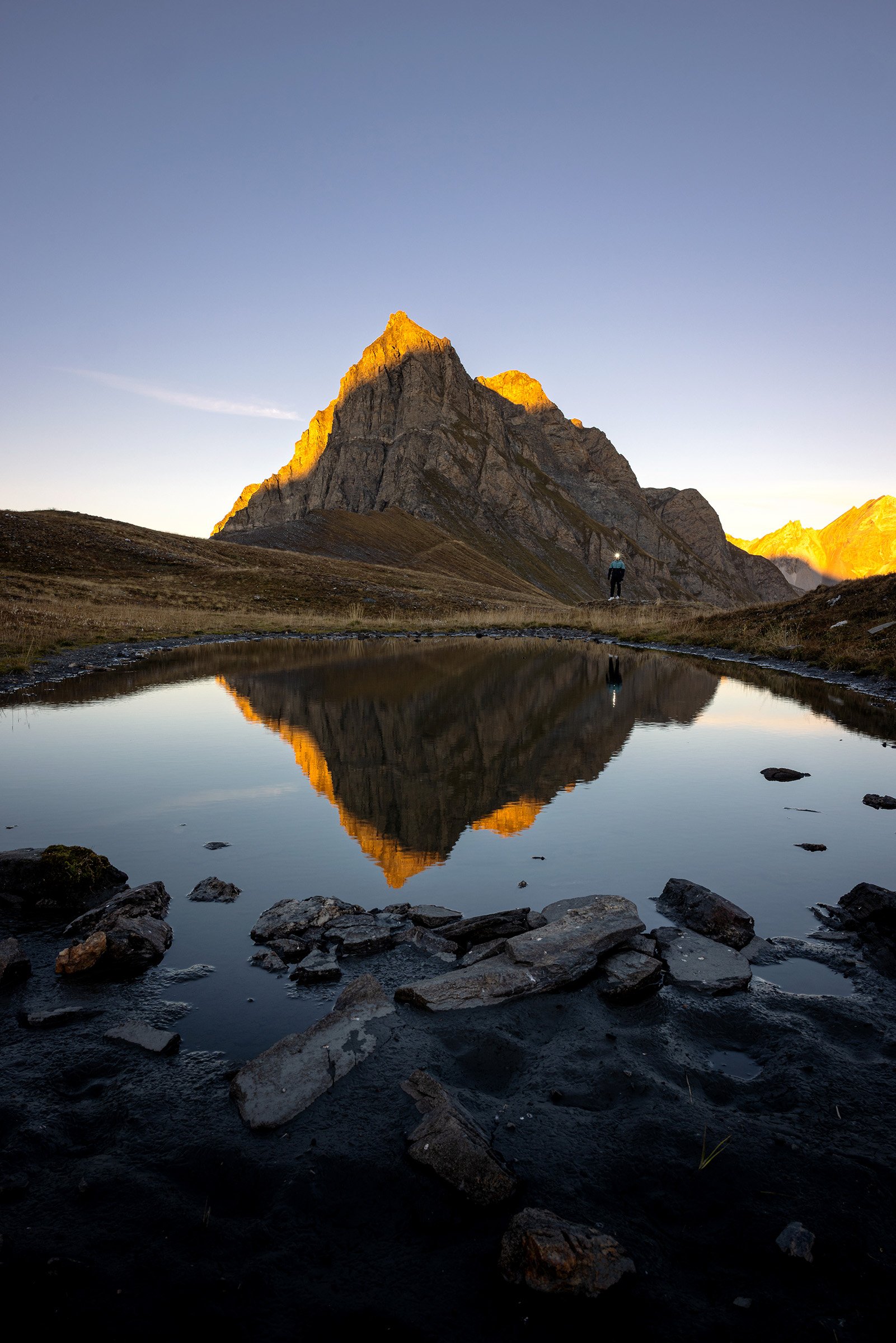 Safierberg im Safiental bei Sonnenuntergang