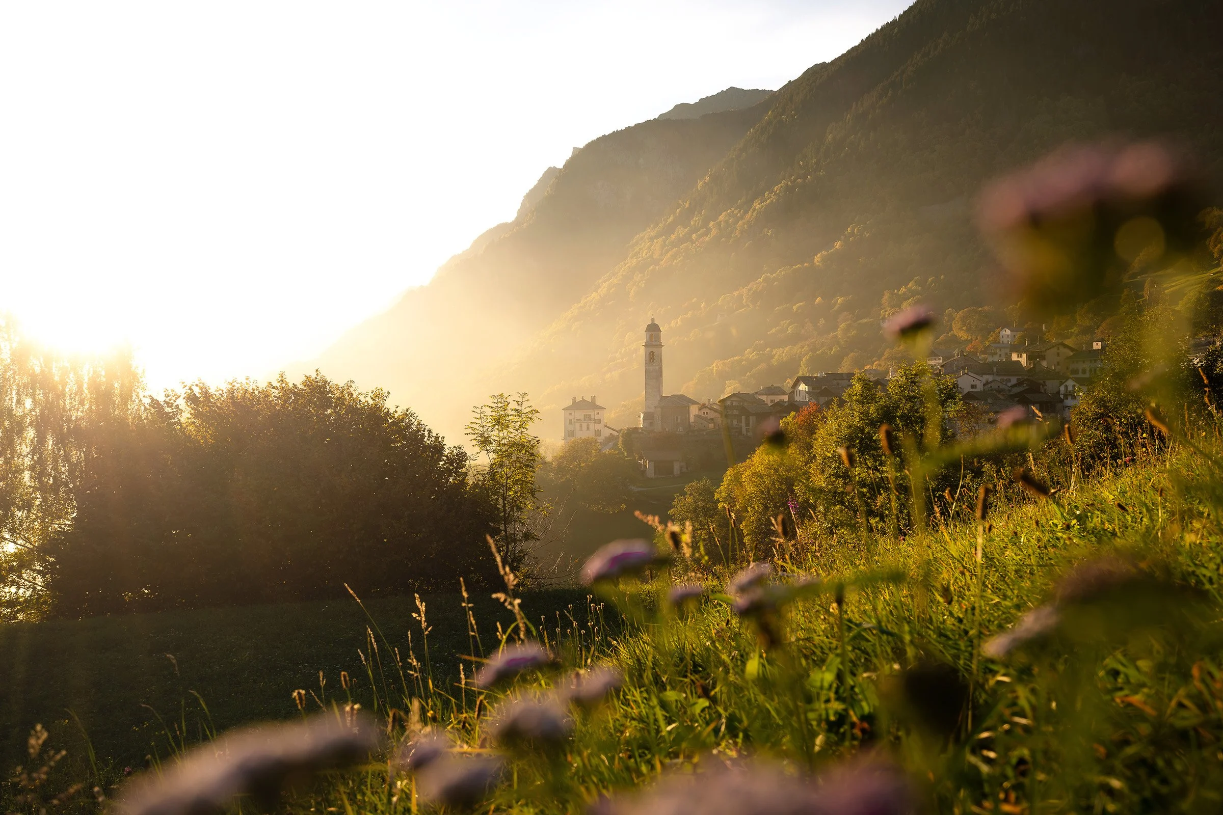 Herbst in Soglio im Bergell