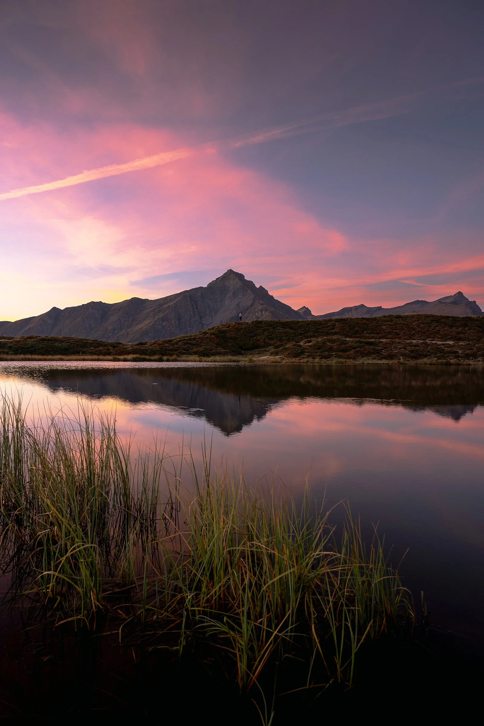 Blue hour am Pascuminersee am Heinzenberg.