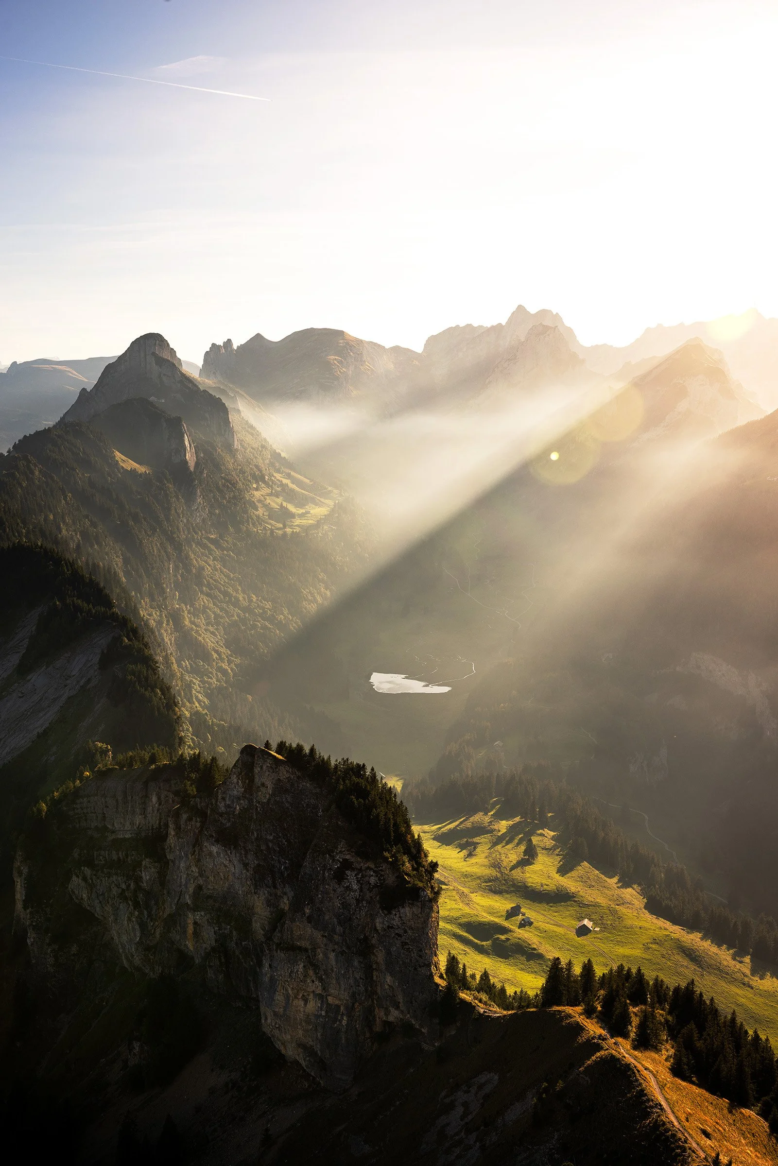Alpstein im Appenzell bei Sonnenuntegang