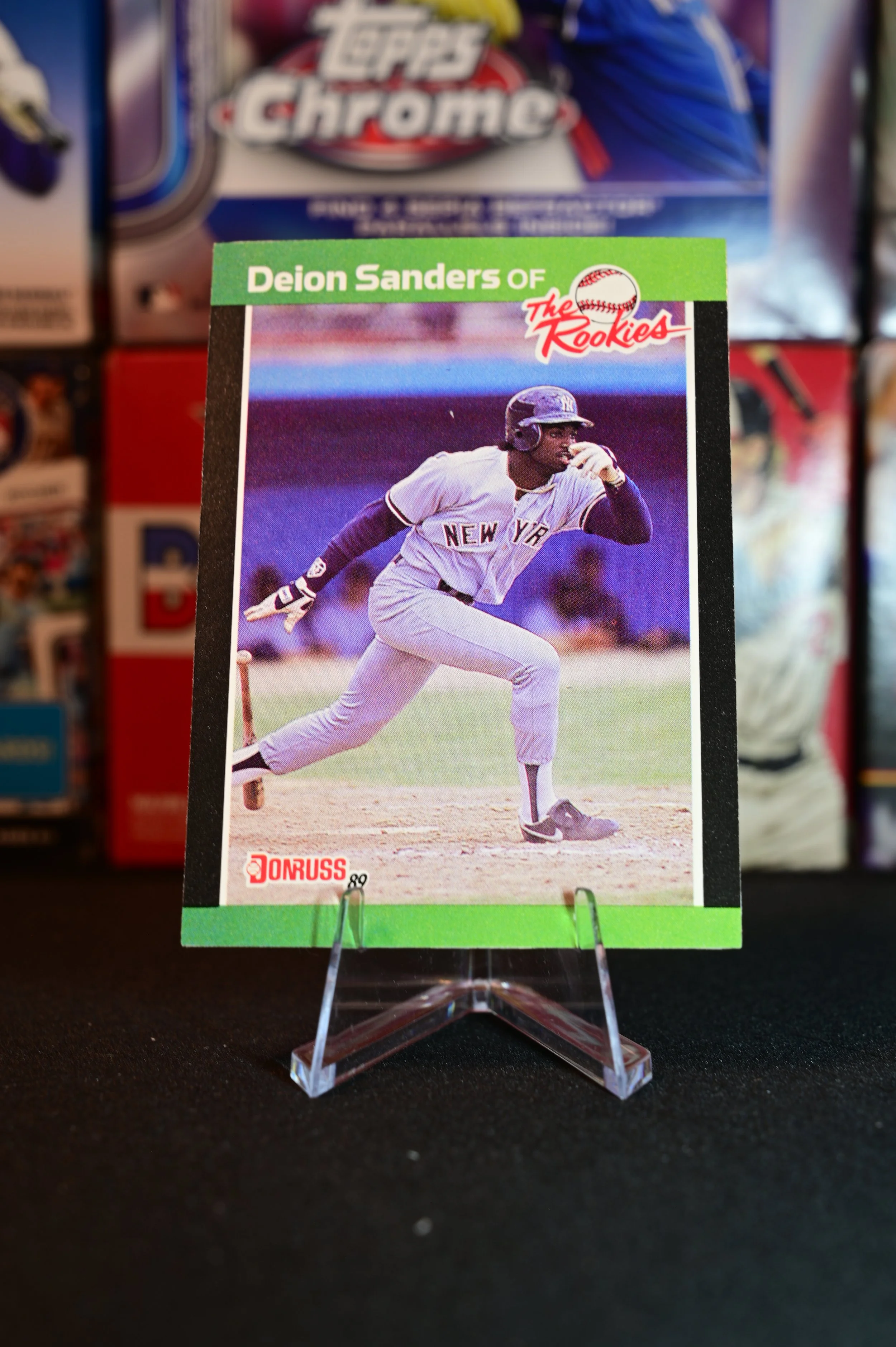 1989 Donruss The Rookies - Deion Sanders - base - New York Yankees - (RC)