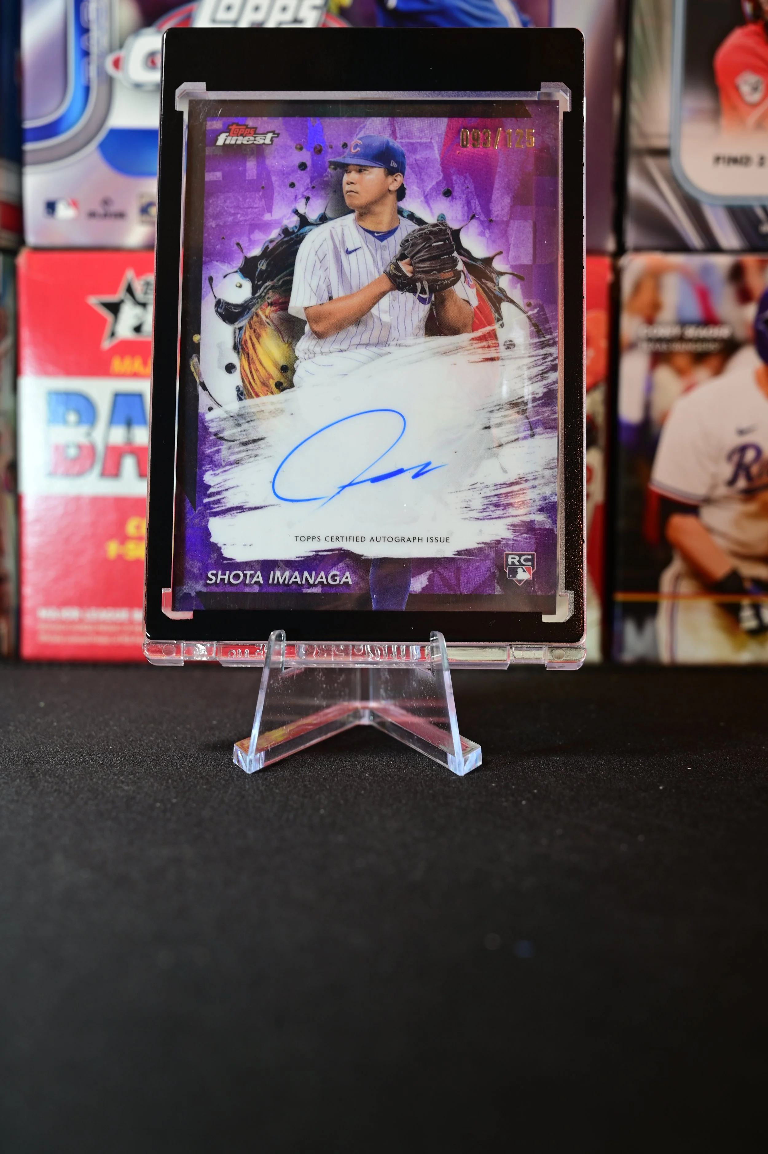 2024 Topps Finest - Shota Imanaga - Purple Parallel Autograph /125 - Chicago Cubs - RC