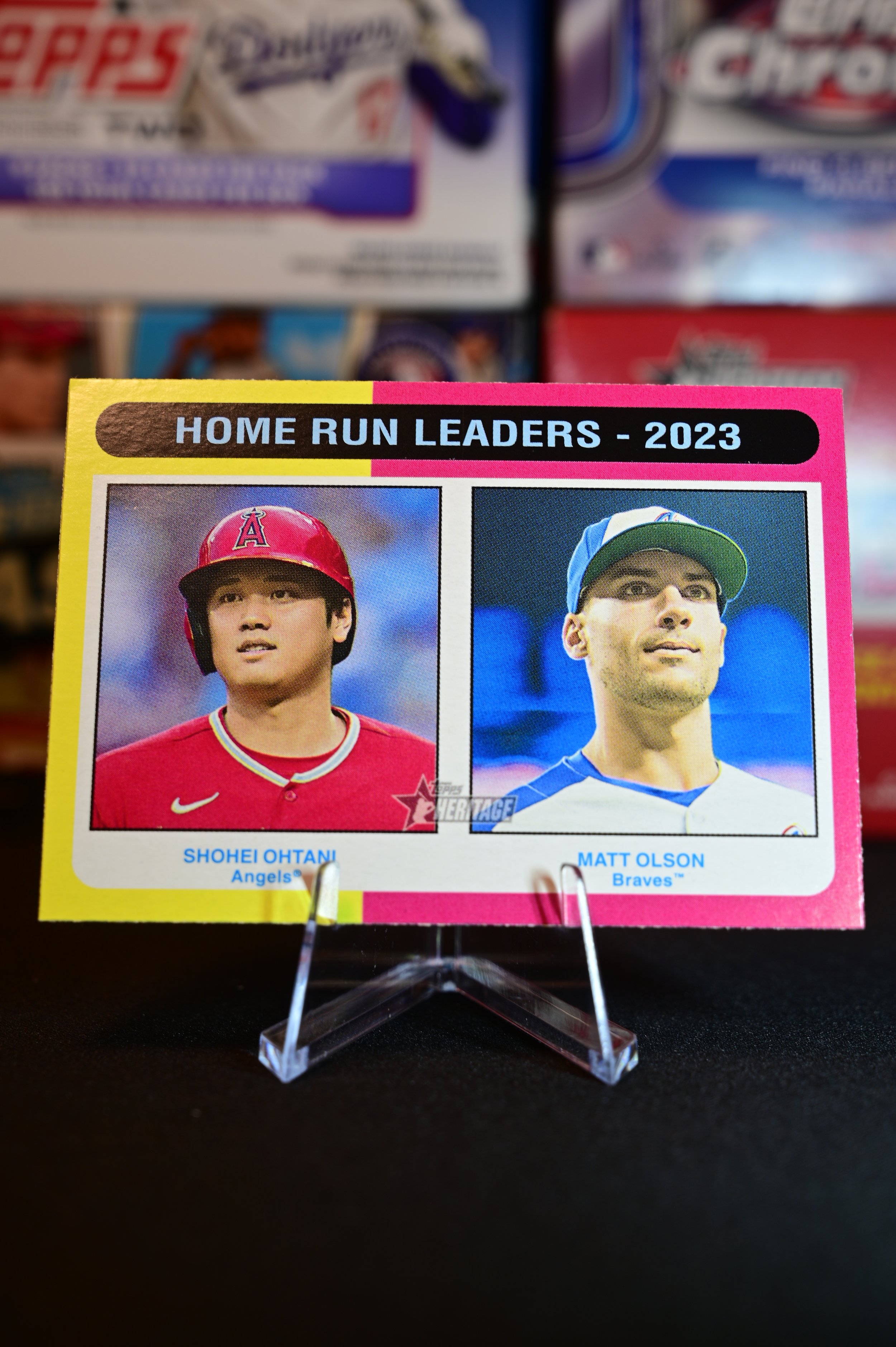 2024 Topps Heritage - Shohei Ohtani Matt Olson - Home Run Leaders - Los Angeles Dodgers