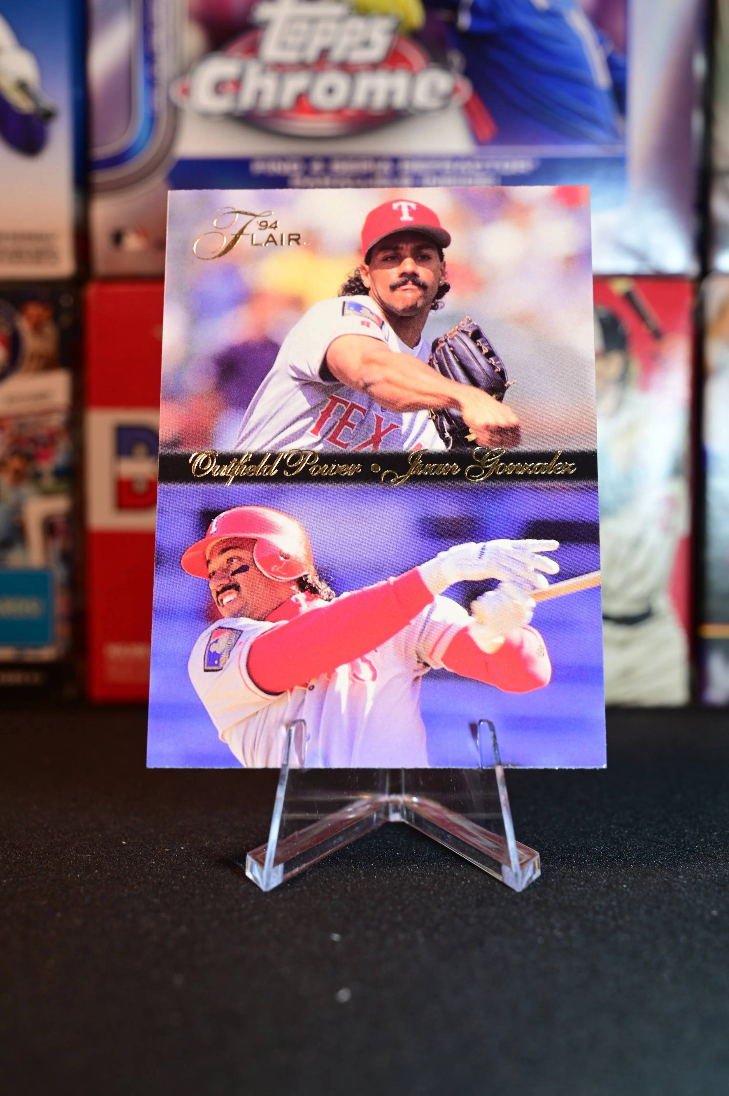 1994 Flair - Juan Gonzalez - Outfield Power Insert - Texas Rangers