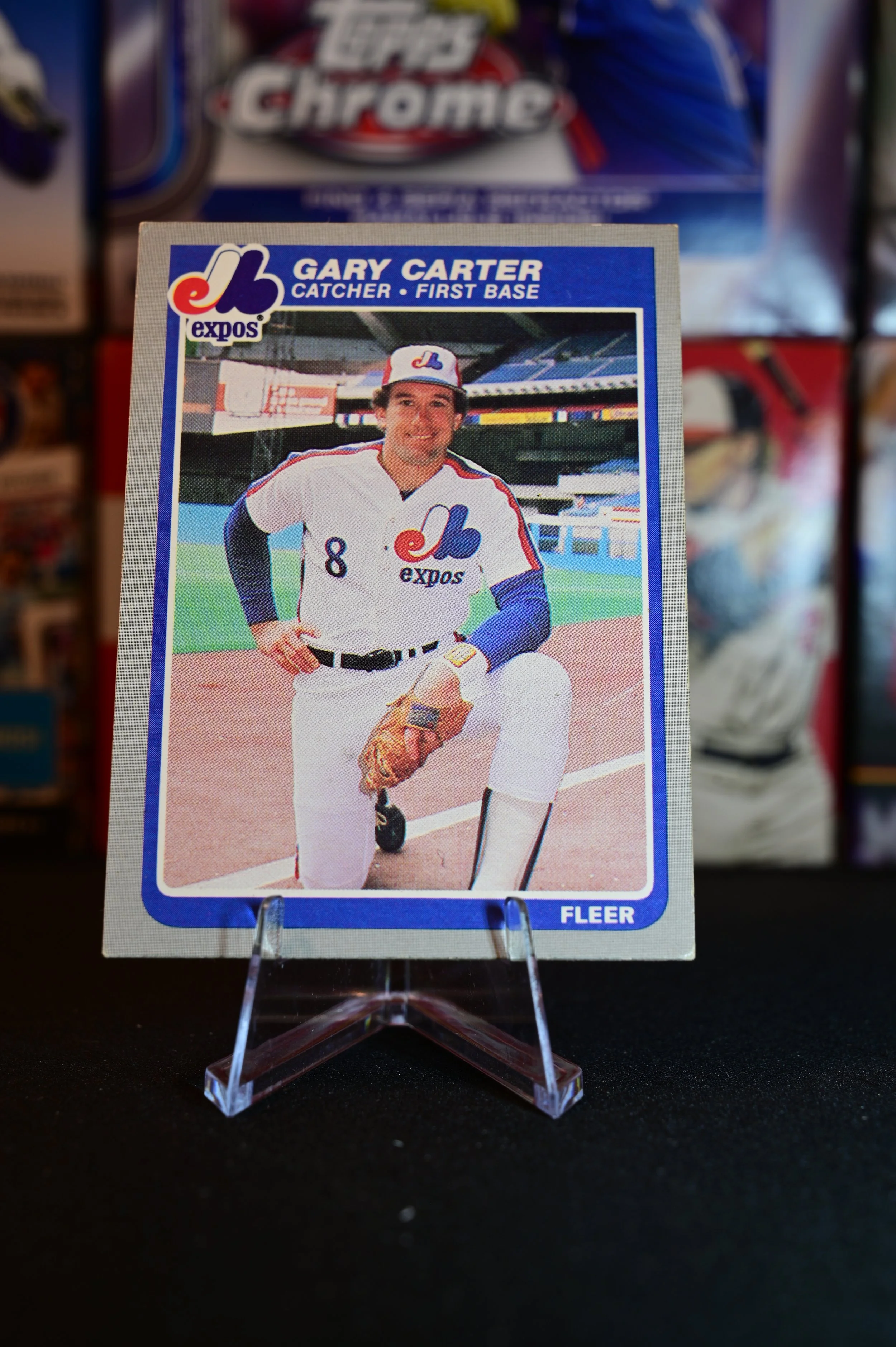 1985 Fleer - Gary Carter - base - Montreal Expos