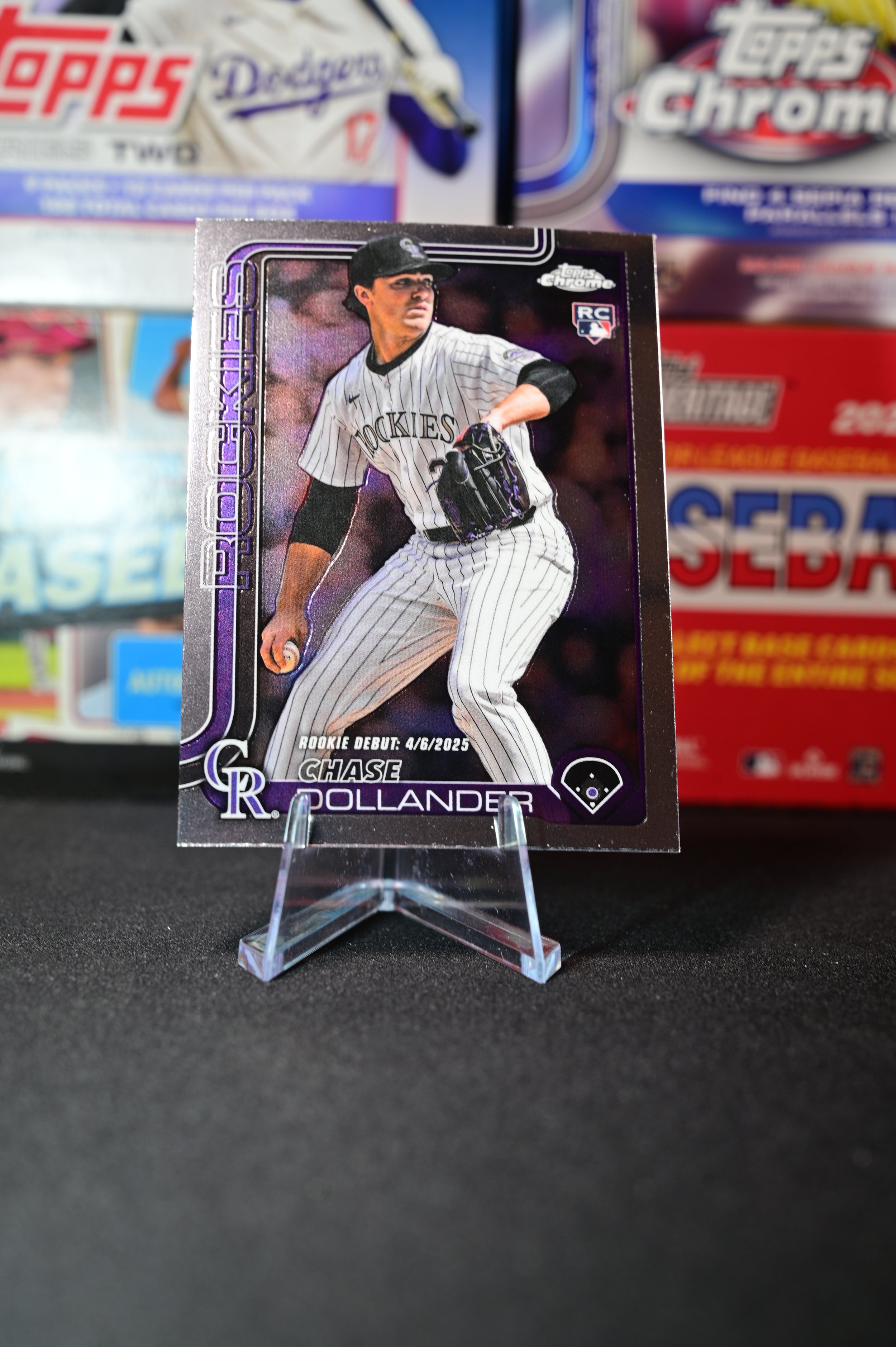 2025 Topps Chrome - Chase Dollander - Rookie Debut - Colorado Rockies - (RC)