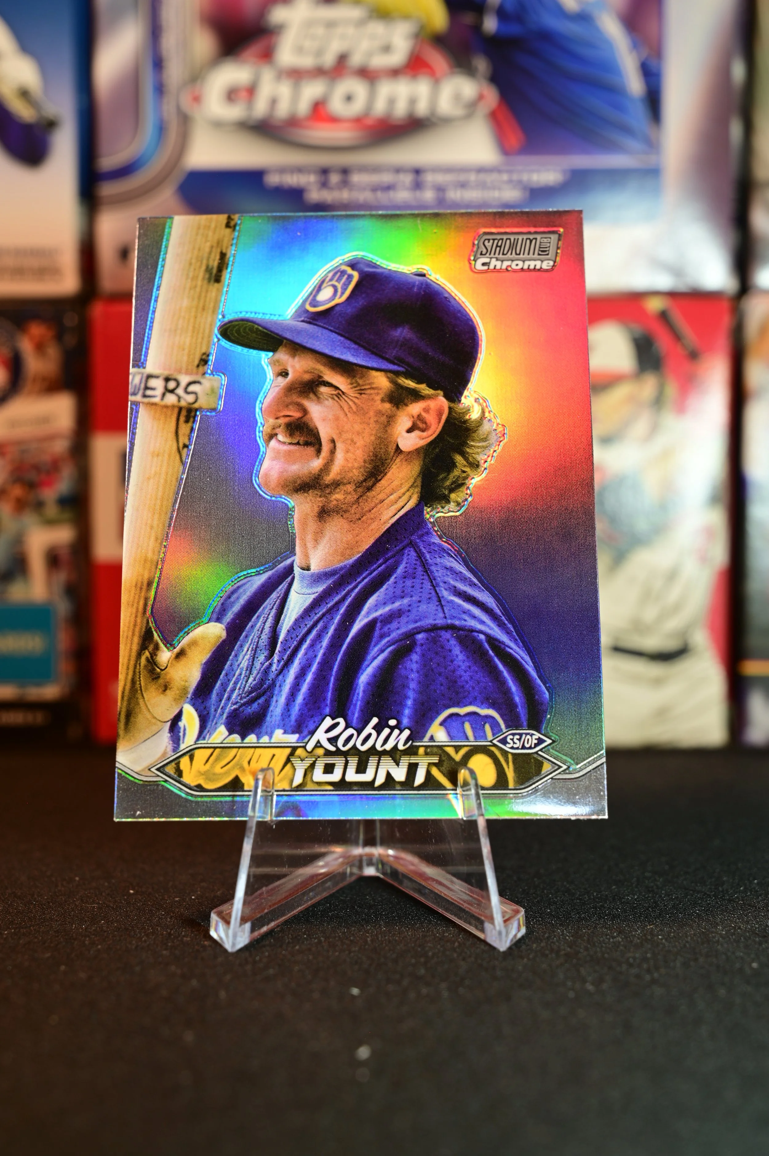 2024 Stadium Club - Robin Yount - Chrome Refractor - Milwaukee Brewers