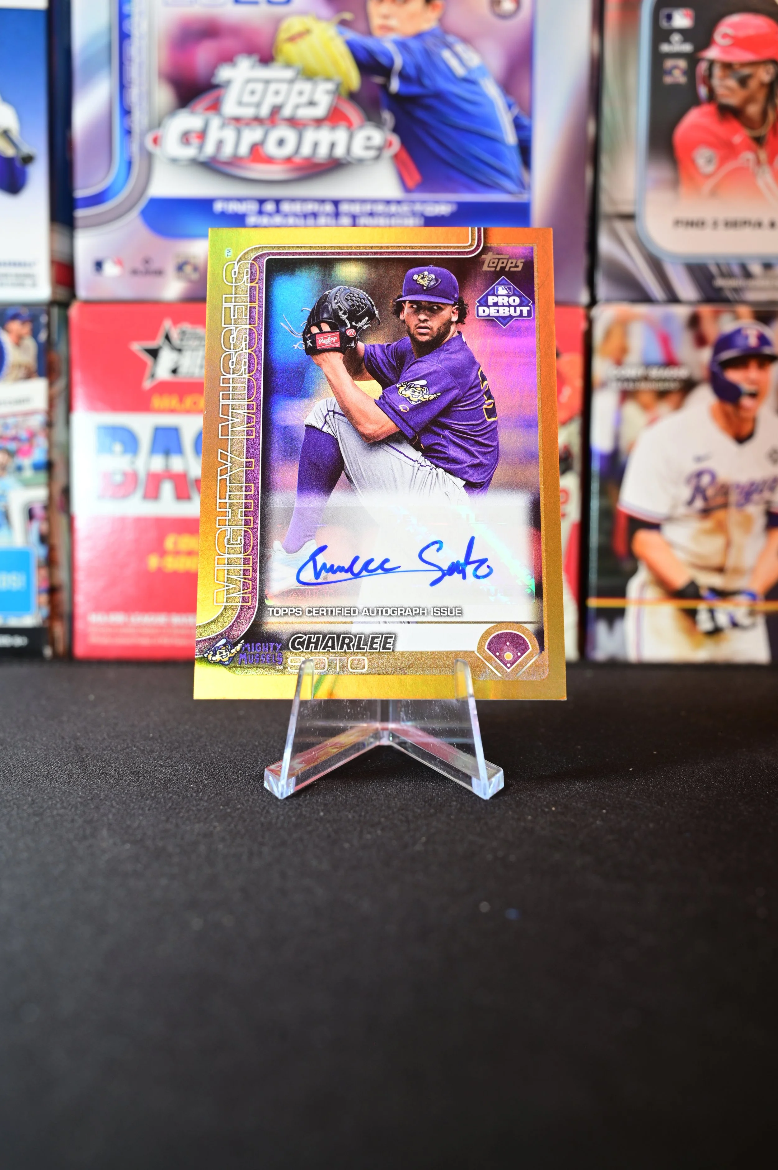 2025 Topps Pro Debut - Charlee Soto - Gold Foilboard Auto /50 - Minnesota Twins