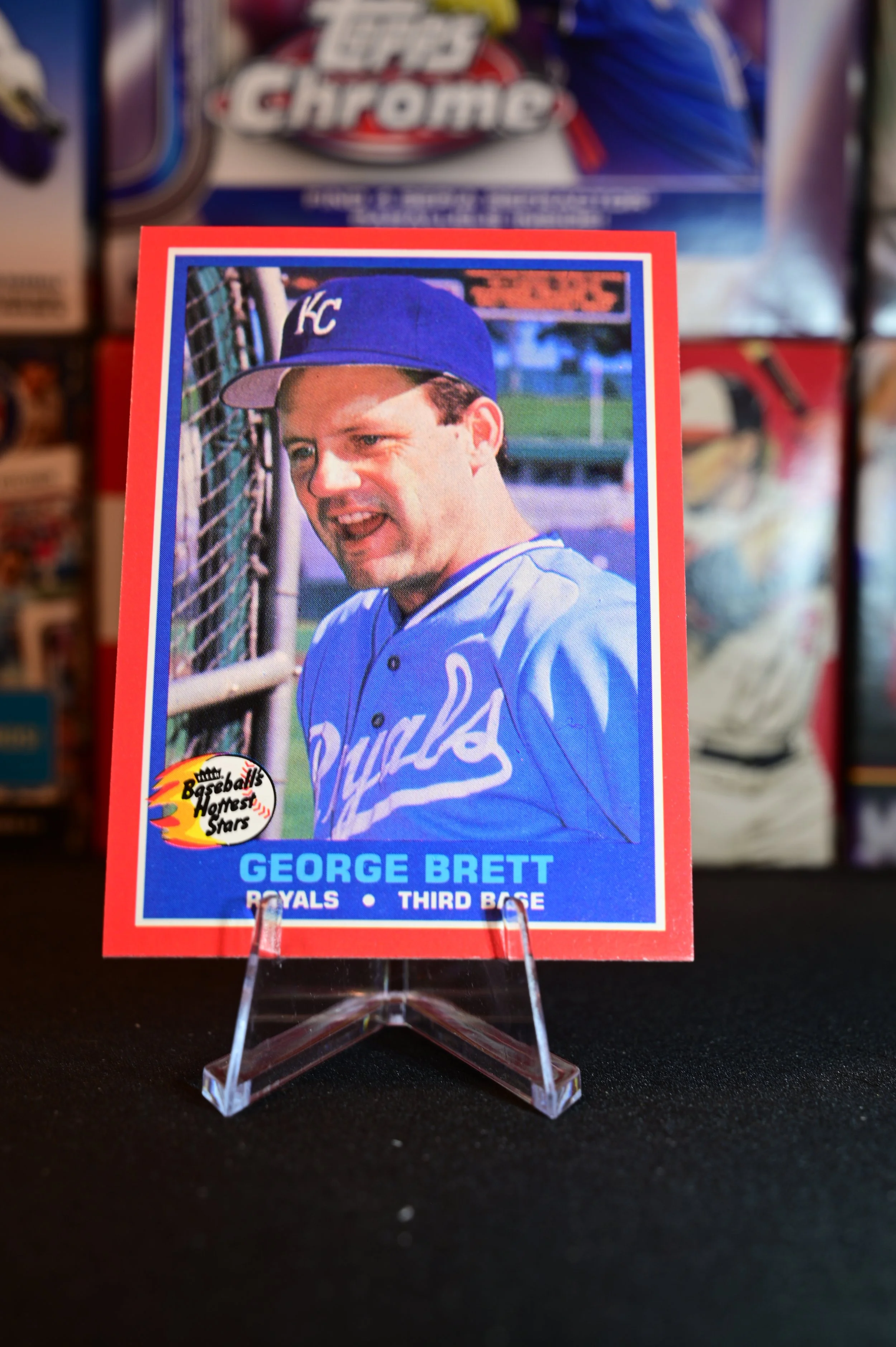 1987 Fleer Hottest Stars - George Brett - base - Kansas City Royals