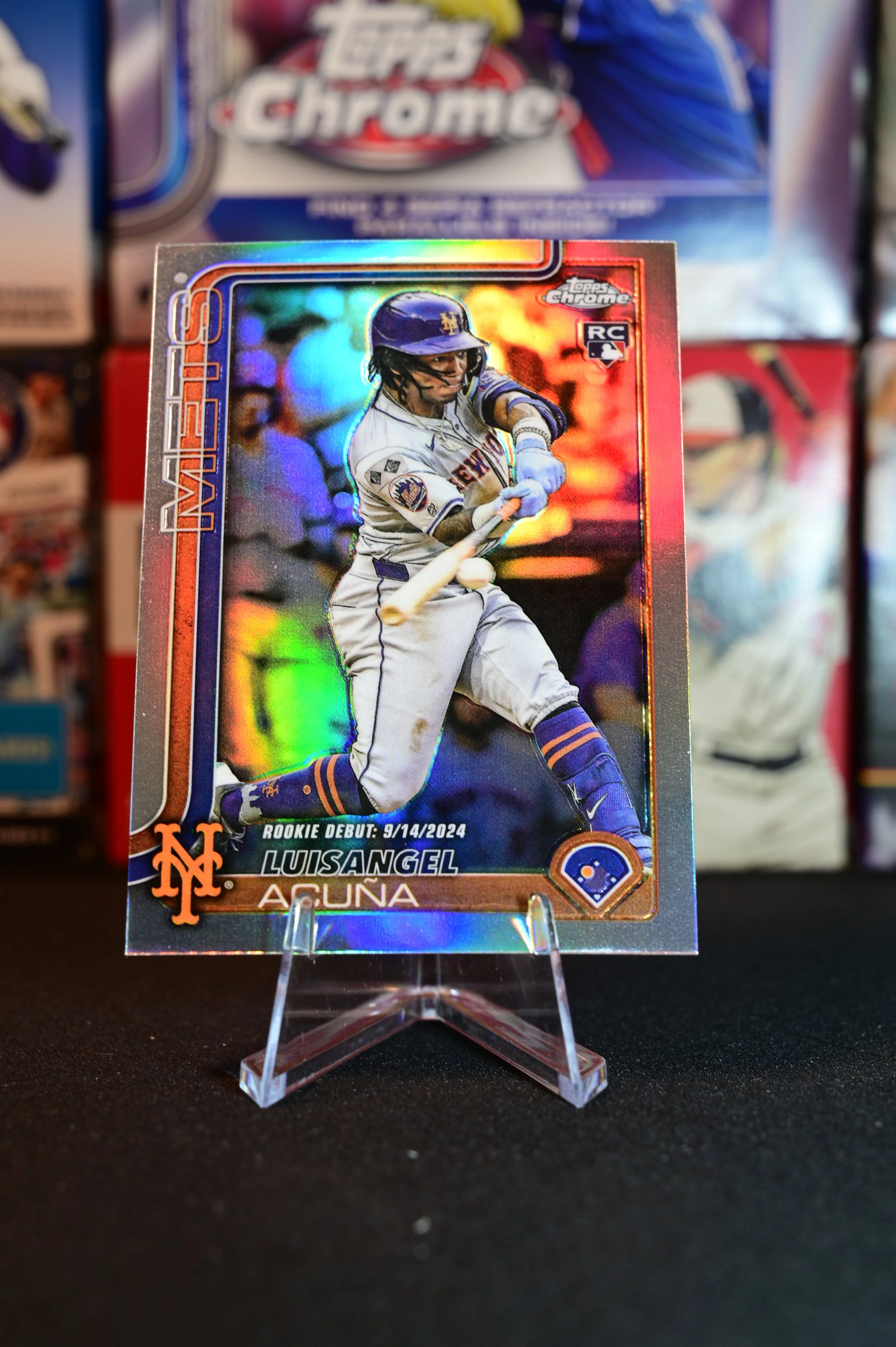 2025 Topps Chrome - Luisangel Acuna - Refractor - New York Mets