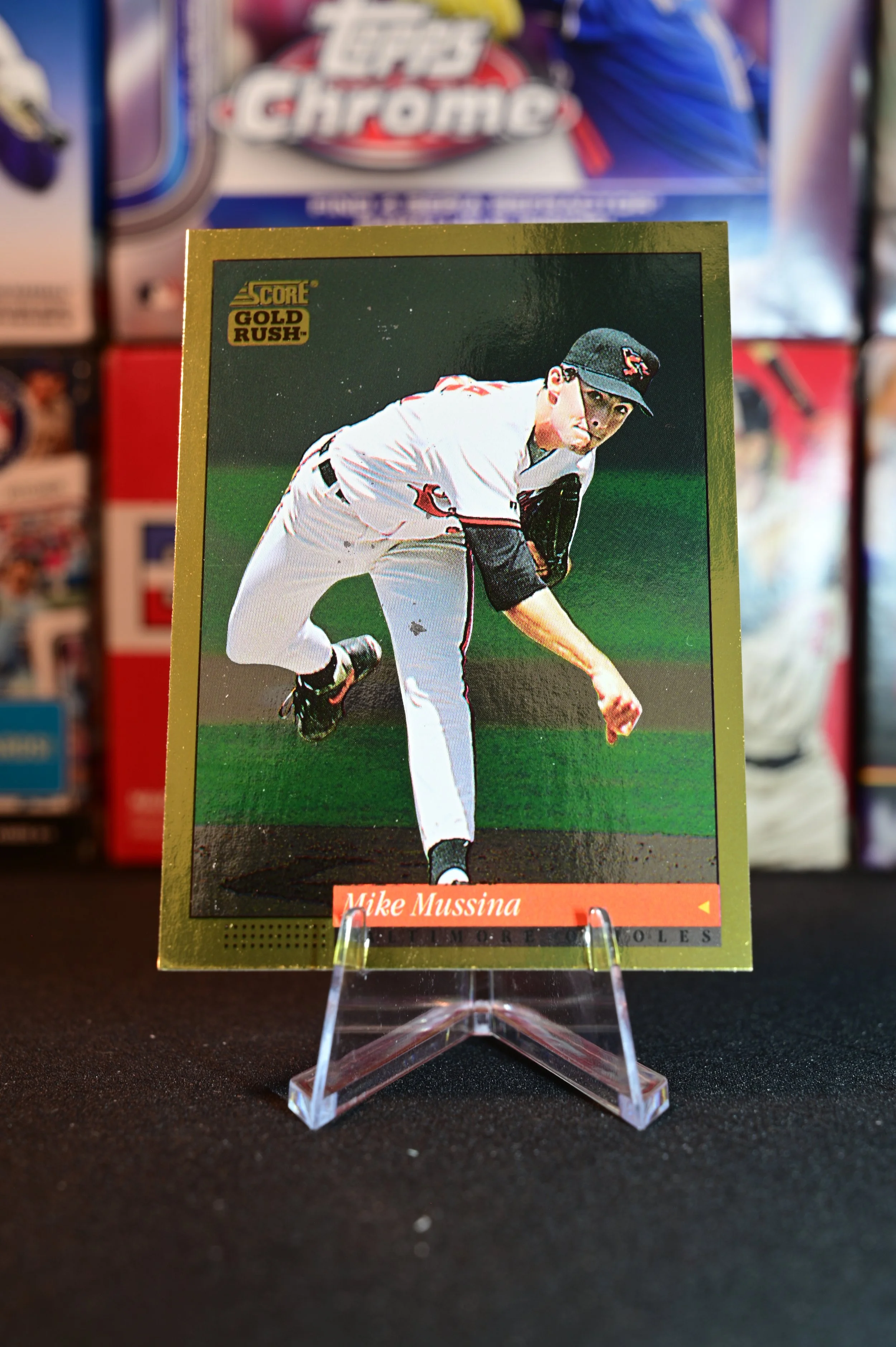 1994 Score - Mike Mussina - Gold Rush Foil Parallel - Baltimore Orioles