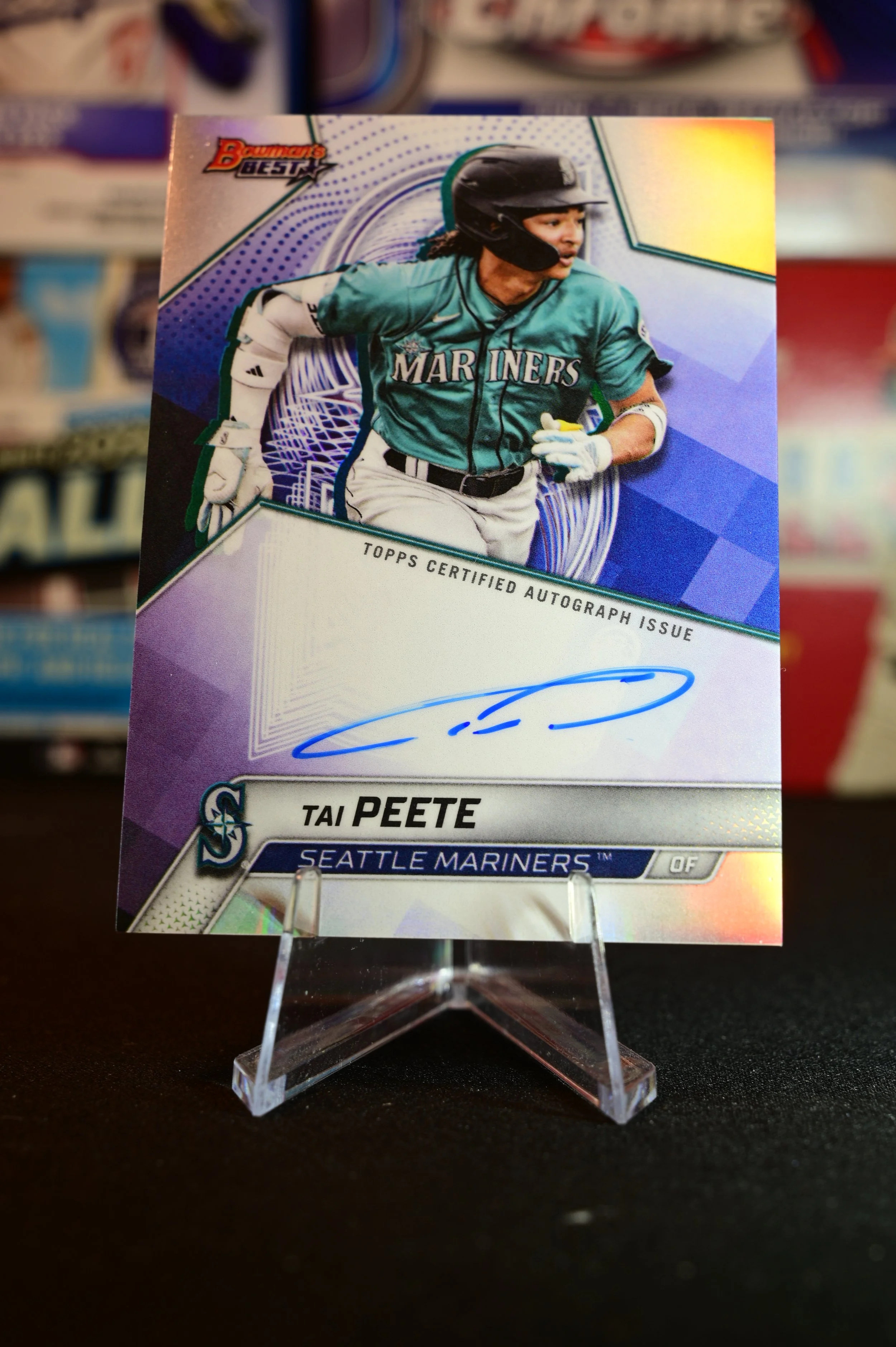 2025 Bowman's Best - Tai Peete - Best of 2025 Refractor Autograph - Seattle Mariners - auto