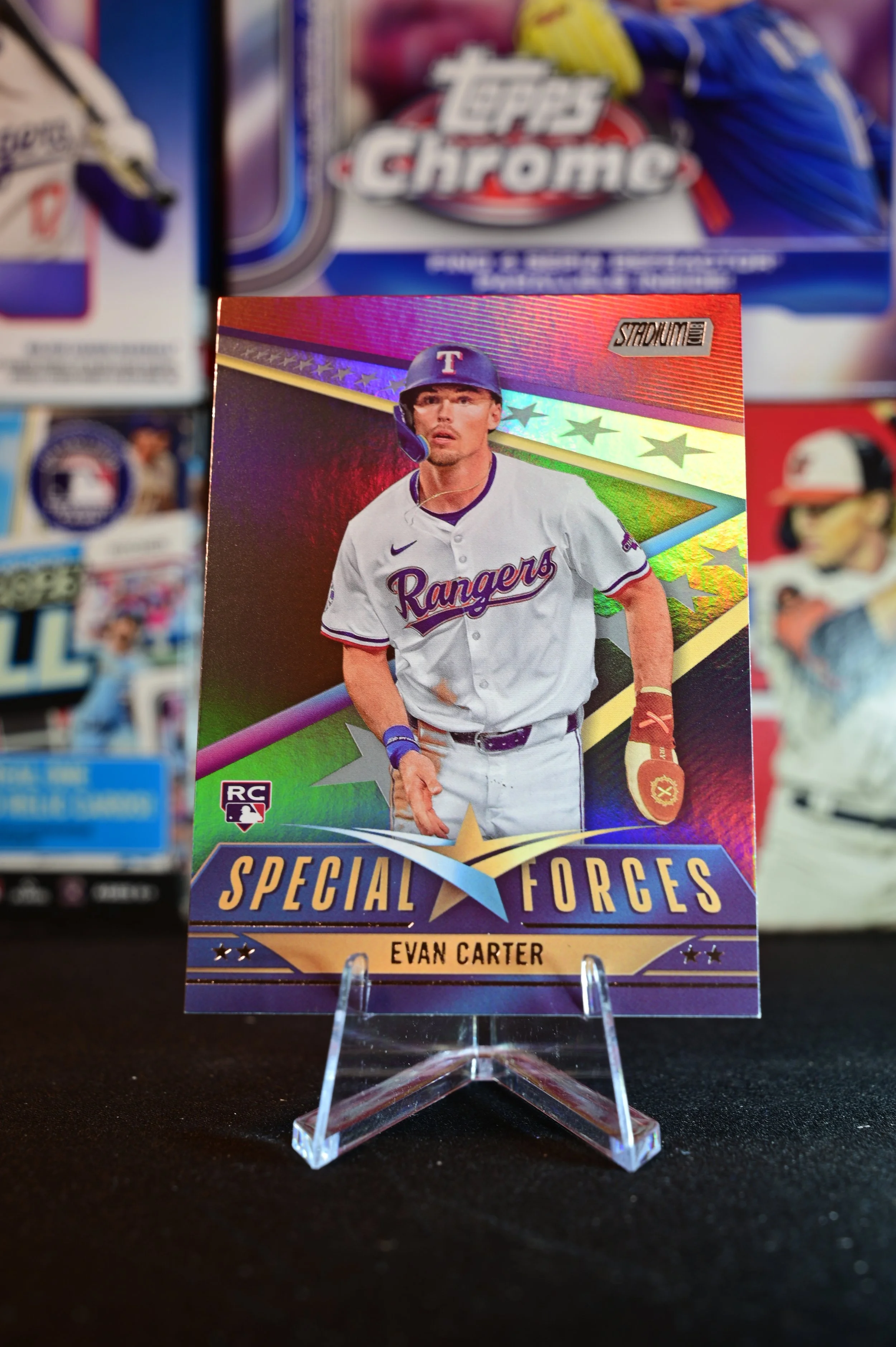 2024 Stadium Club - Evan Carter - Special Forces Insert - Texas Rangers - (RC)