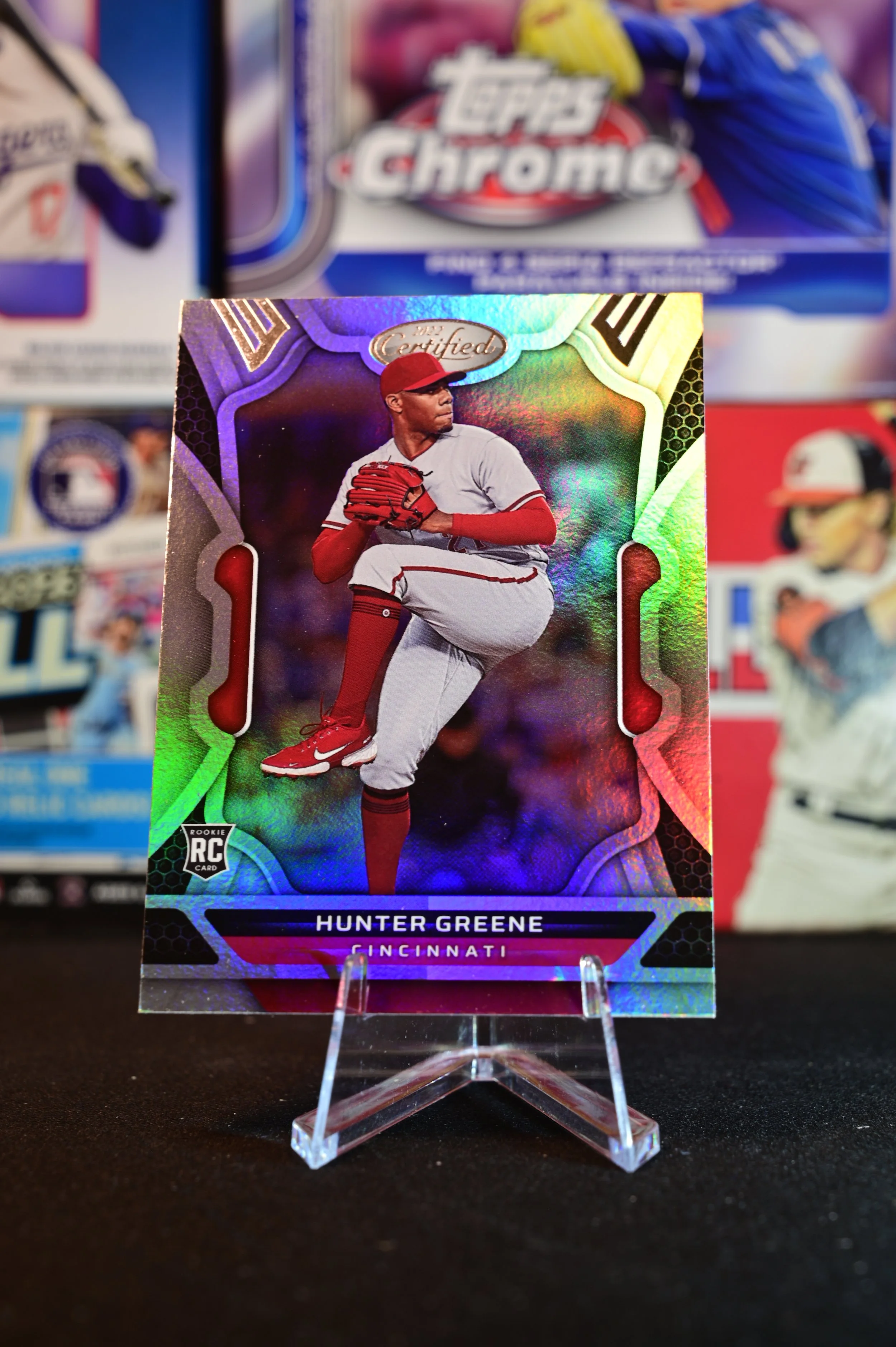 2022 Panini Chronicles - Hunter Greene - Certified design - Cincinnati Reds - (RC)