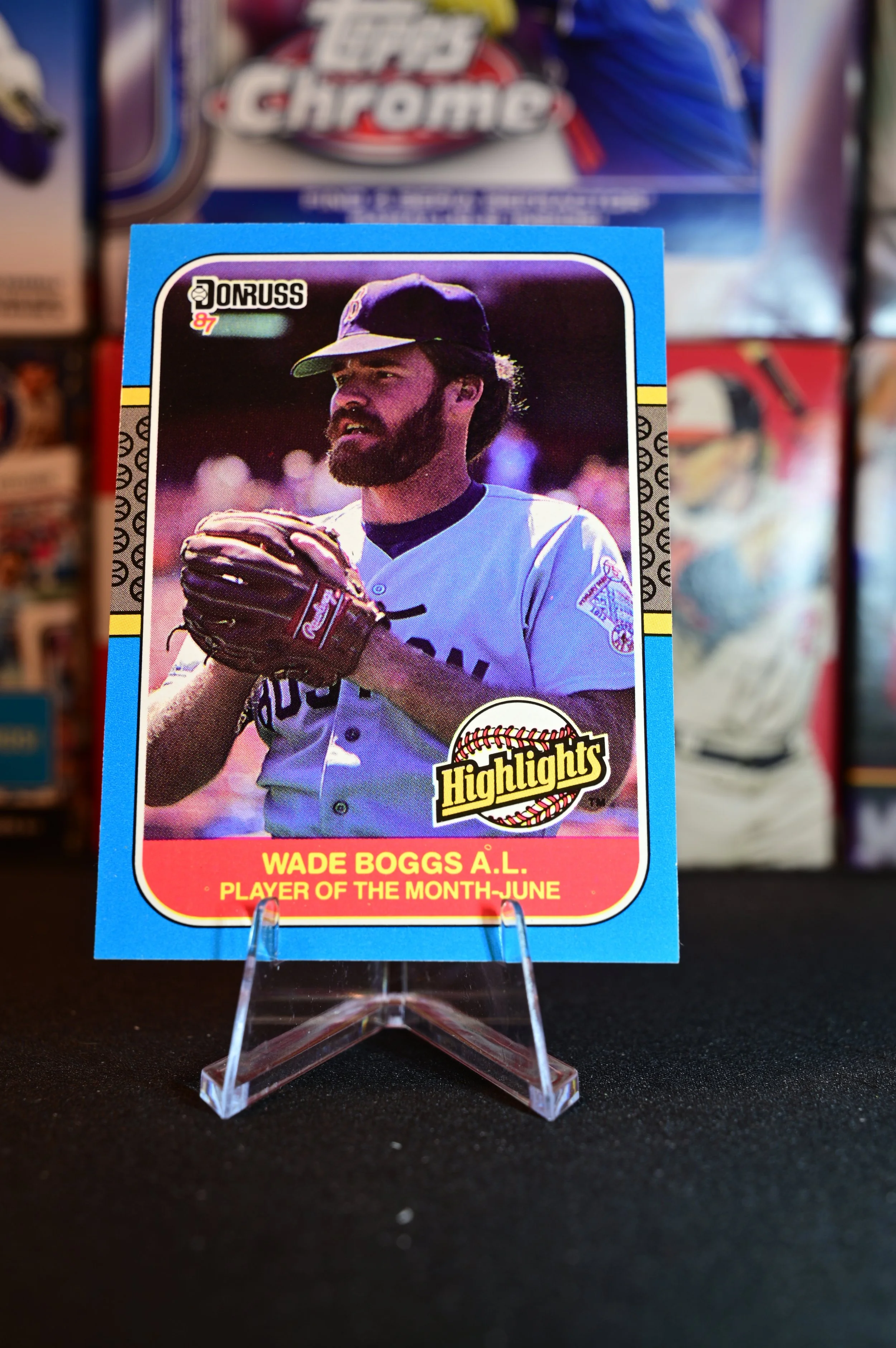 1987 Donruss Highlights - Wade Boggs - base - Boston Red Sox