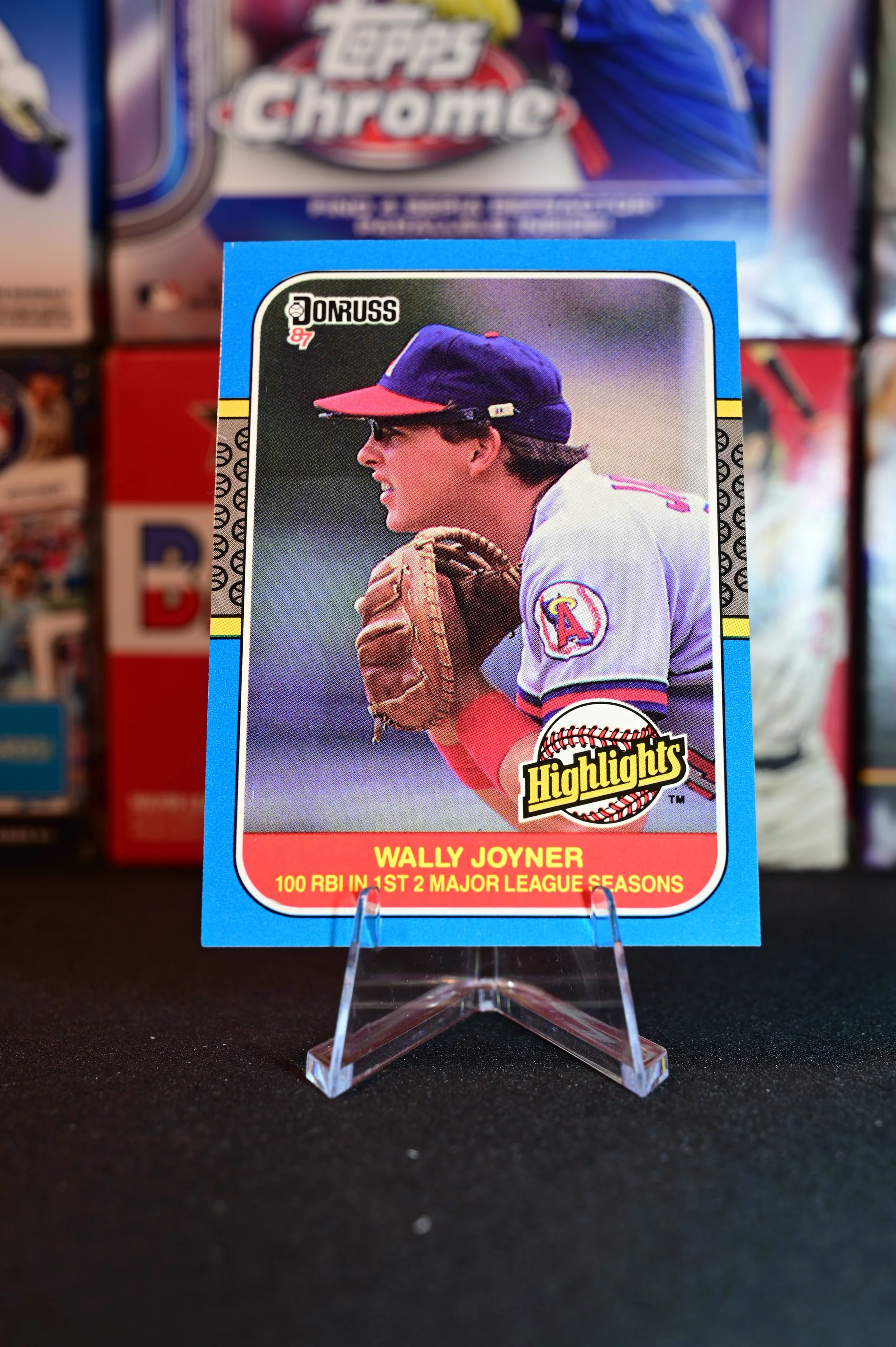 1987 Donruss Highlights - Wally Joyner - base - Los Angeles Angels - (RC)