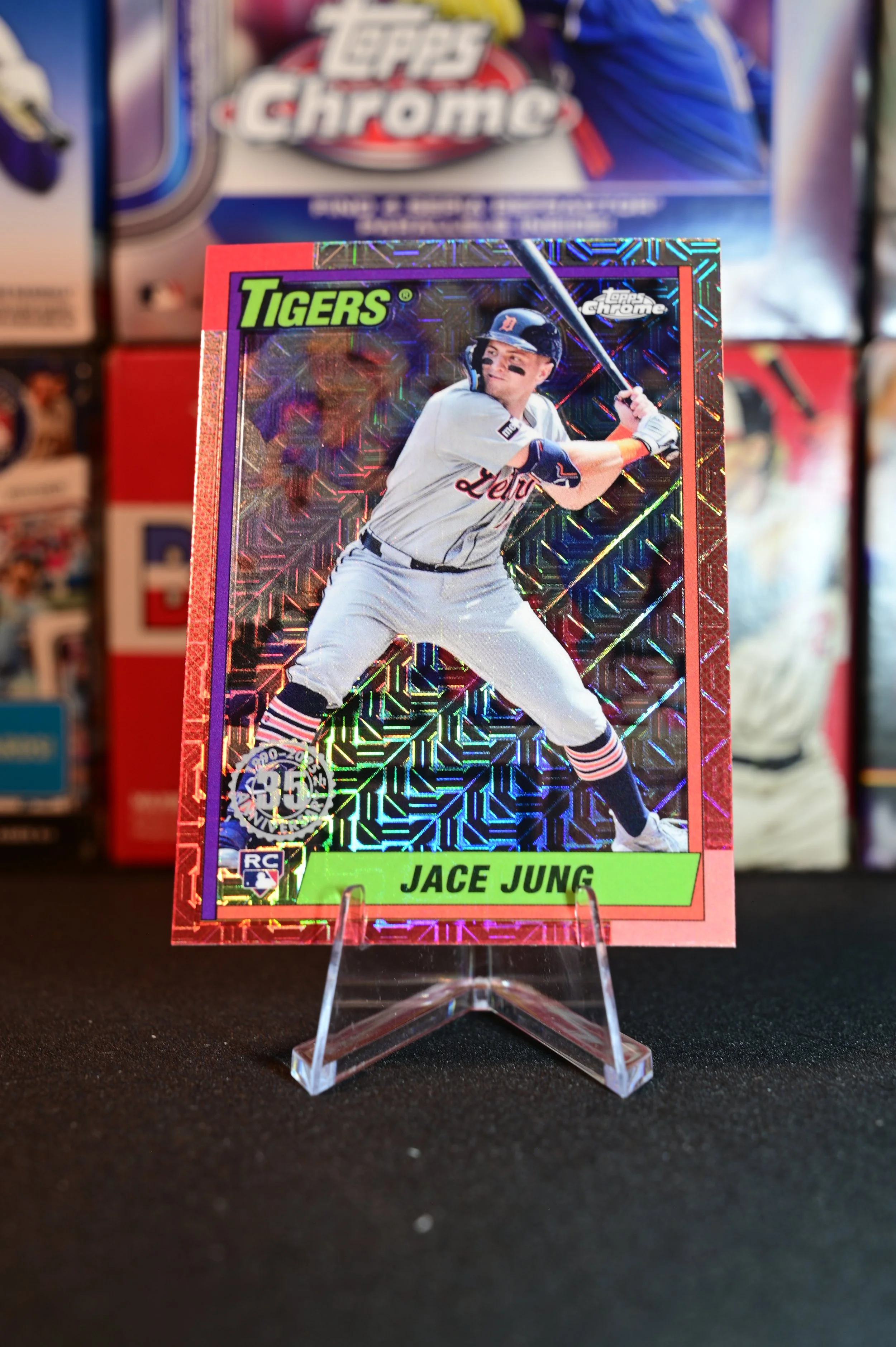 2025 Topps Chrome - Jace Jung - 1990 Design Insert - Detroit Tigers - (RC)